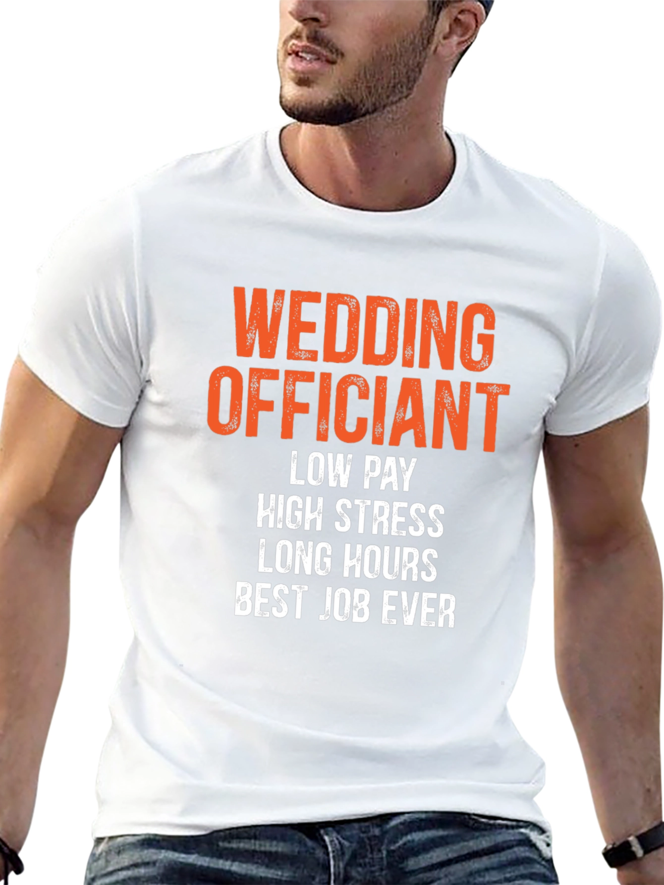 Black Wedding Officiant Humor T-Shirt view 13