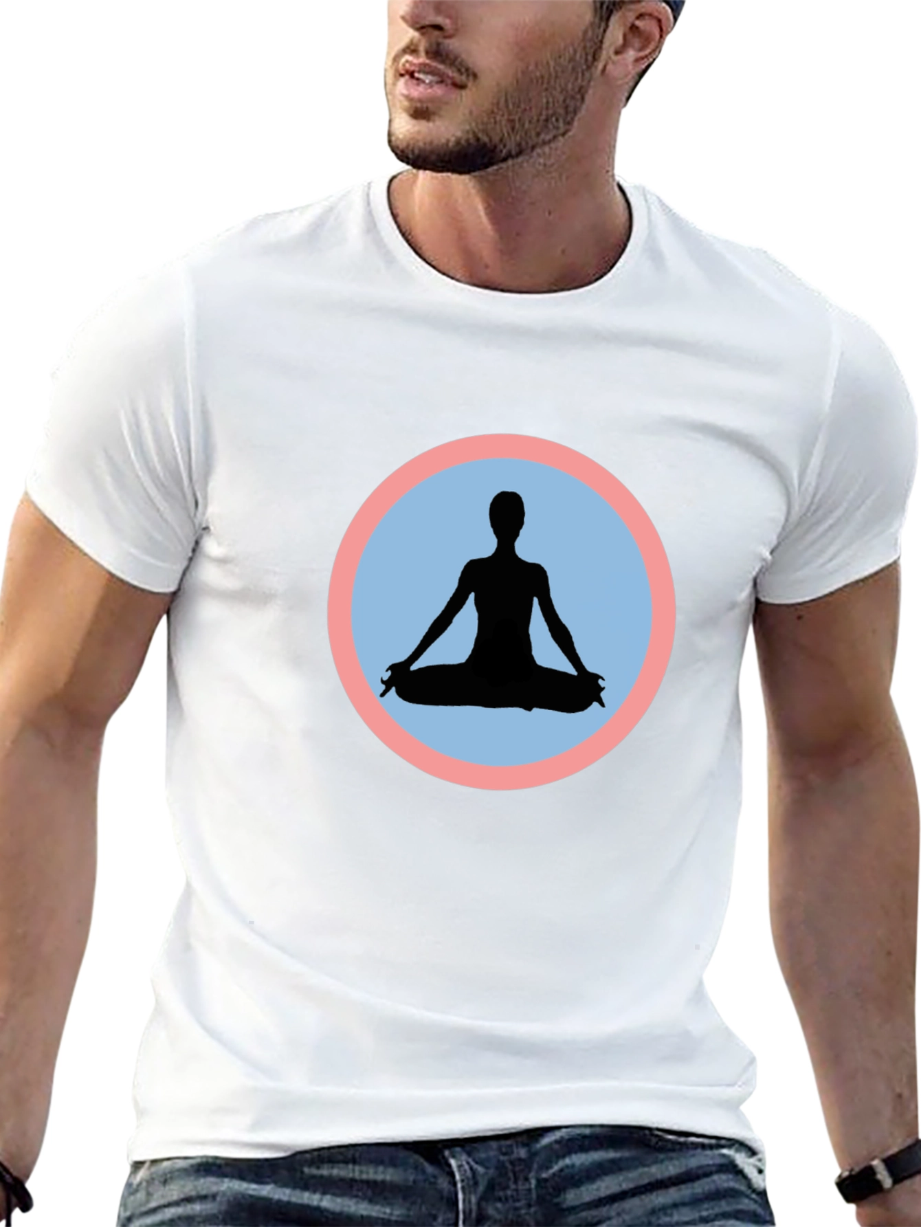 Black Yoga Pose Graphic Tee - Black view 13
