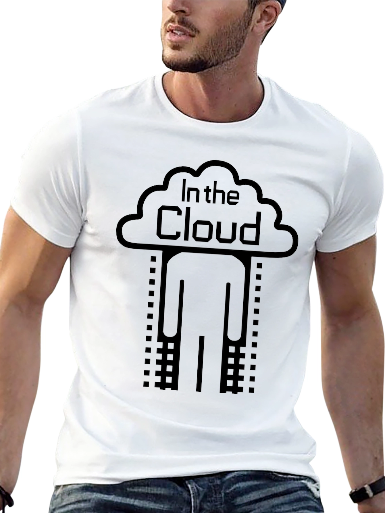 Black In The Cloud Graphic T-Shirt, Menswear view 13