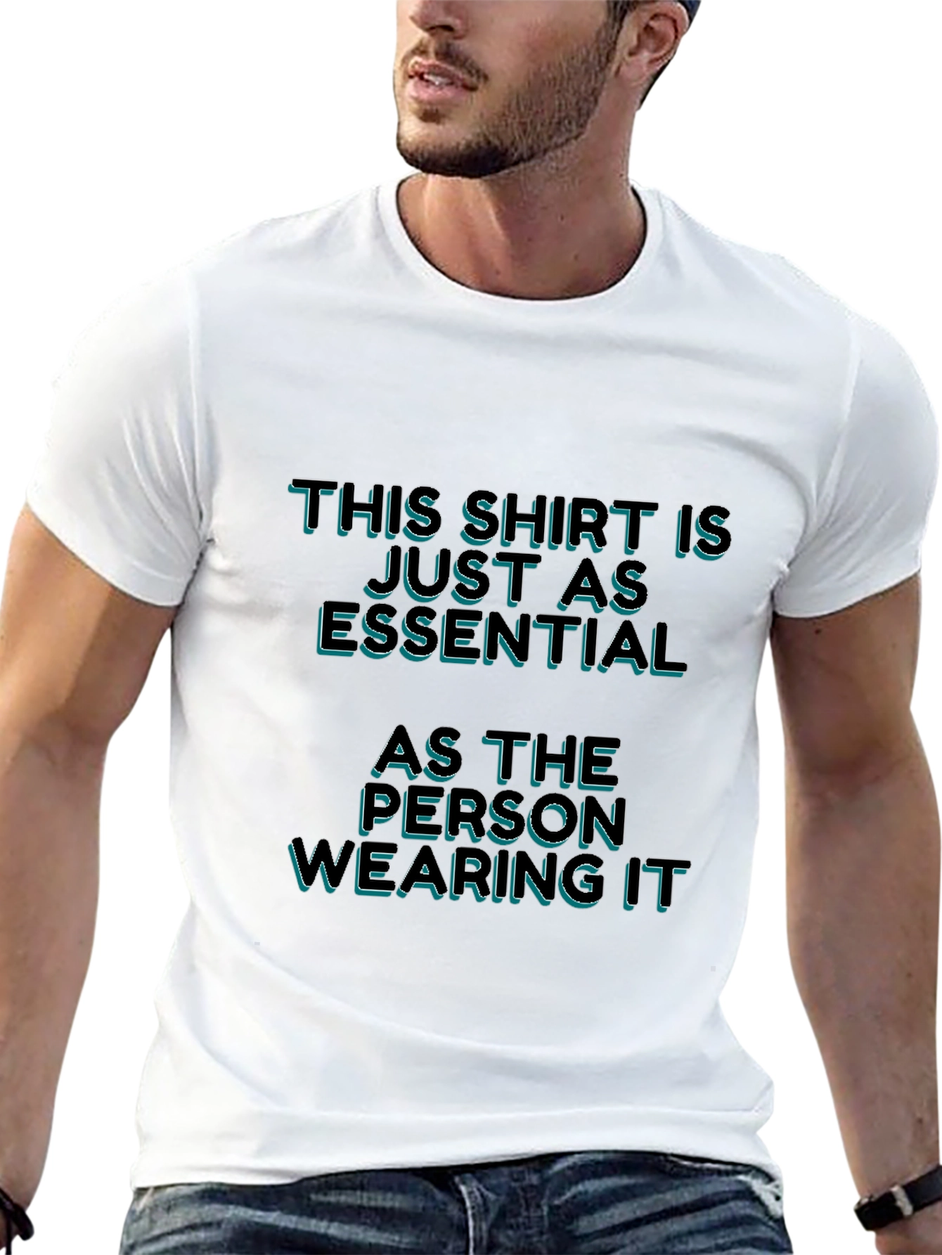 Black Essential Person T-Shirt: Bold Statement Tee view 13