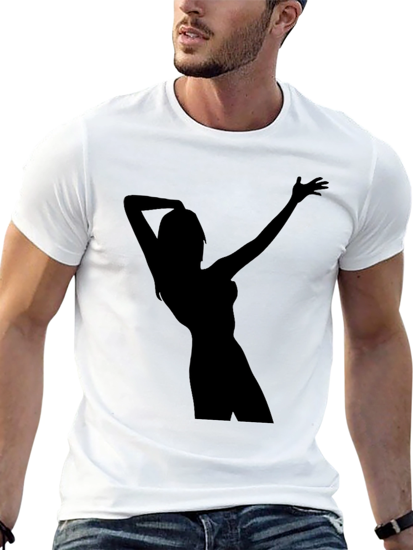 Black Silhouette Graphic Tee - Black view 13