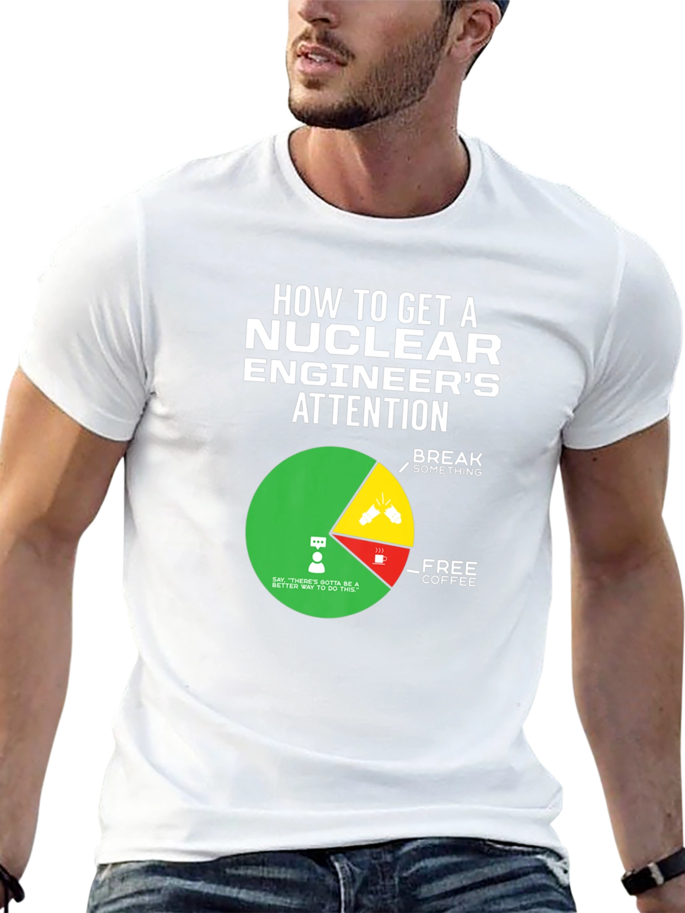 Black Nuclear Engineer's Attention T-Shirt view 13