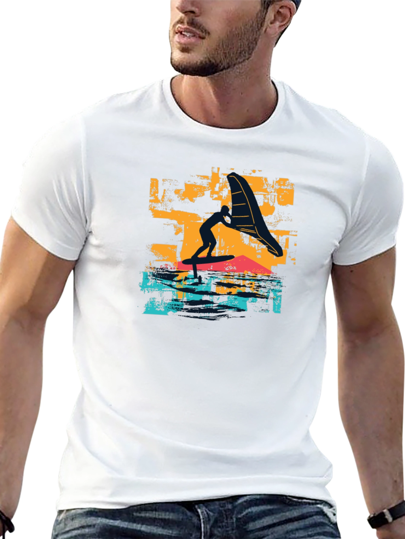Black Surfer Graphic T-Shirt - Black view 13