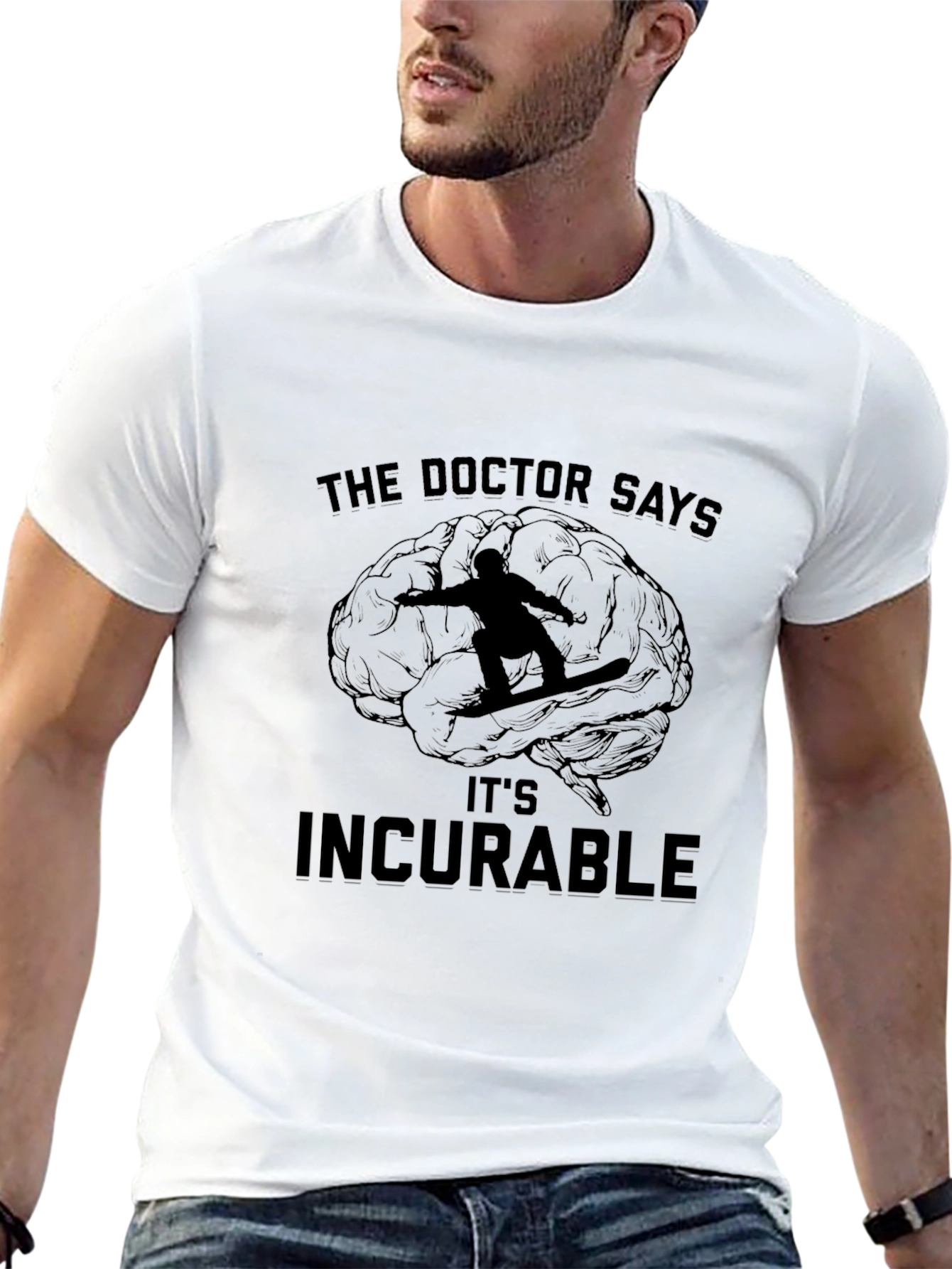 Black The Doctor Says It's Incurable T-Shirt view 13