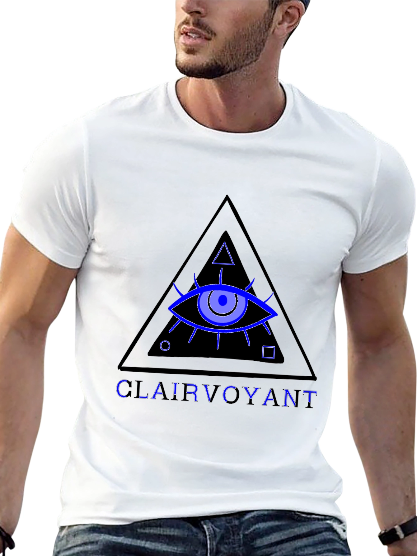 Black Clairvoyant T-Shirt - All Seeing Eye Graphic Tee view 13