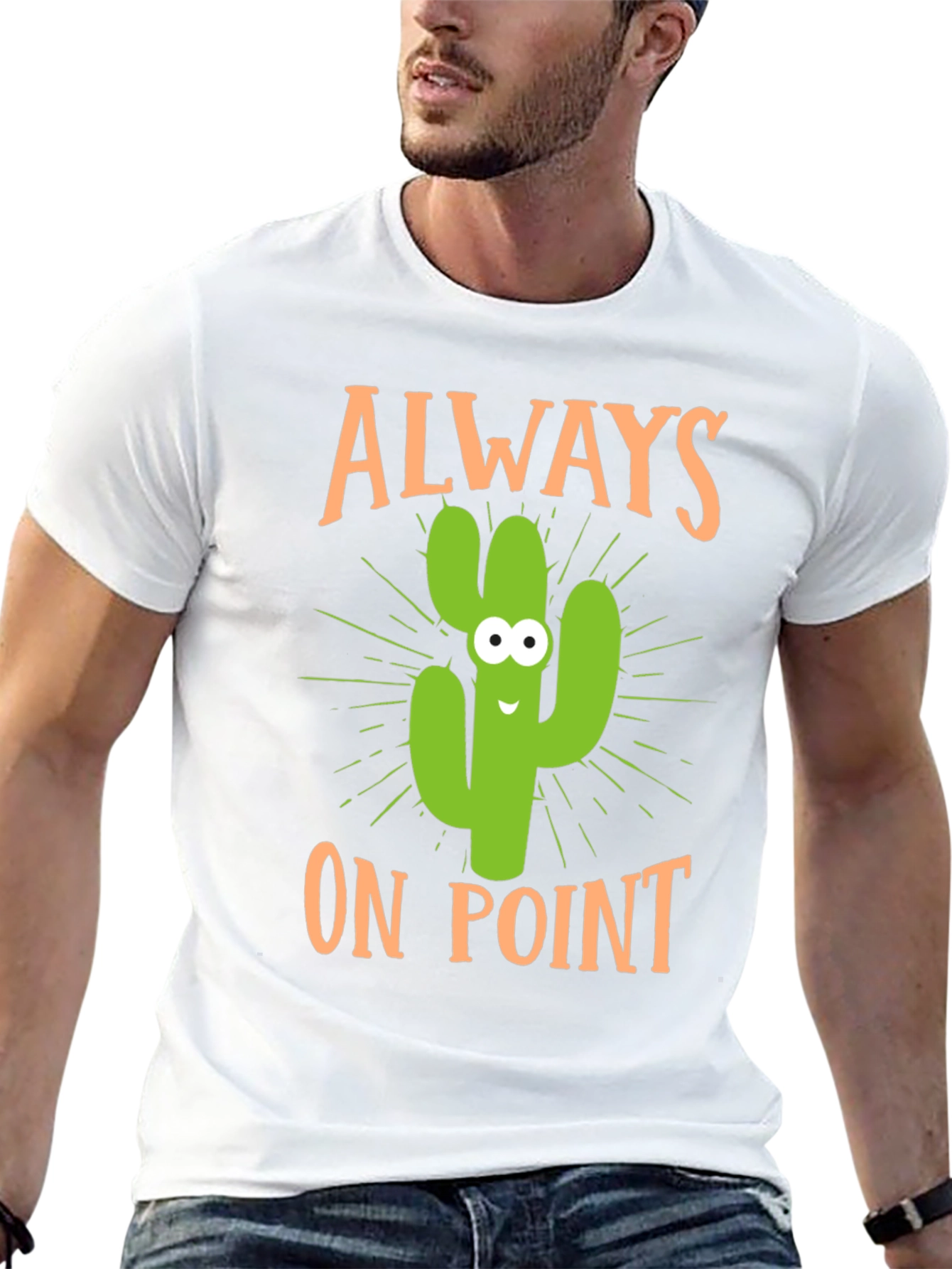 Black Always On Point Cactus Graphic Tee view 13