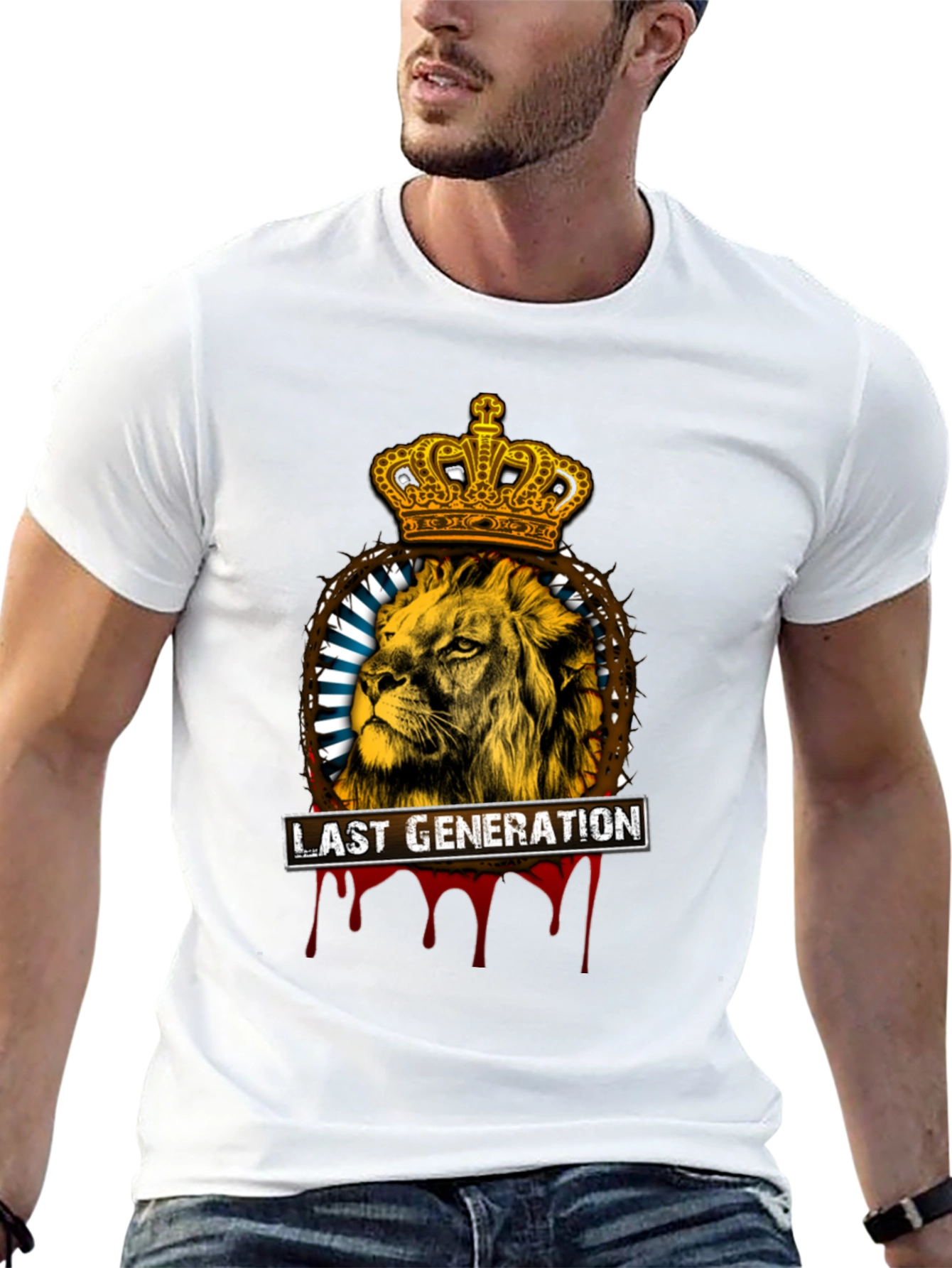Black Lion Crown T-Shirt - Last Generation Graphic Tee view 13