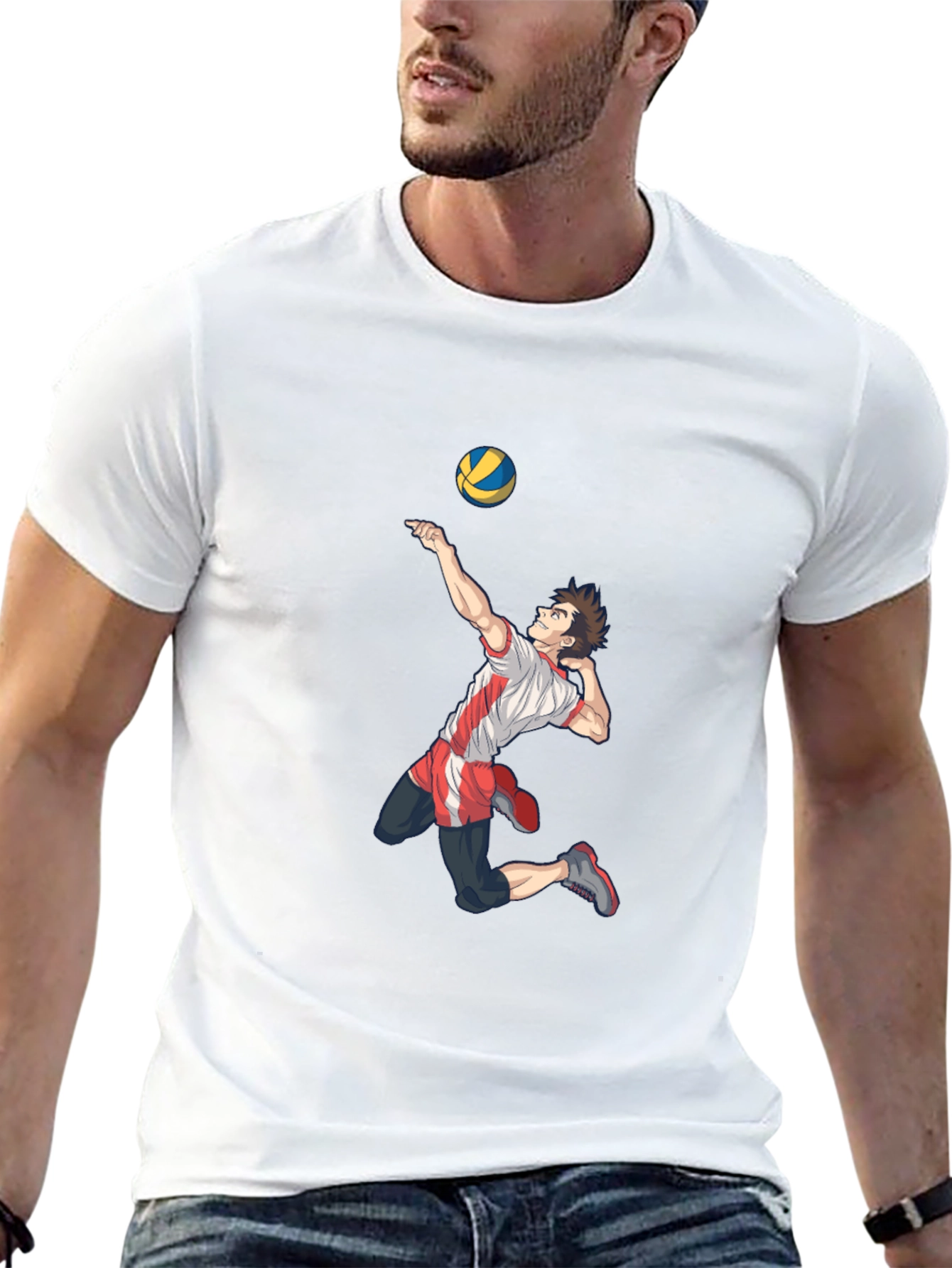 Black Volleyball Anime Graphic T-Shirt view 13