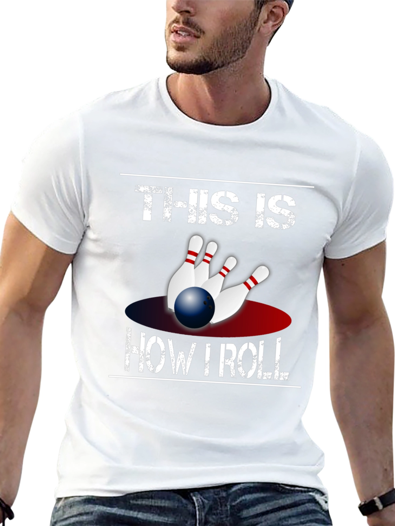Black Bowling T-Shirt - This Is How I Roll Tee view 13