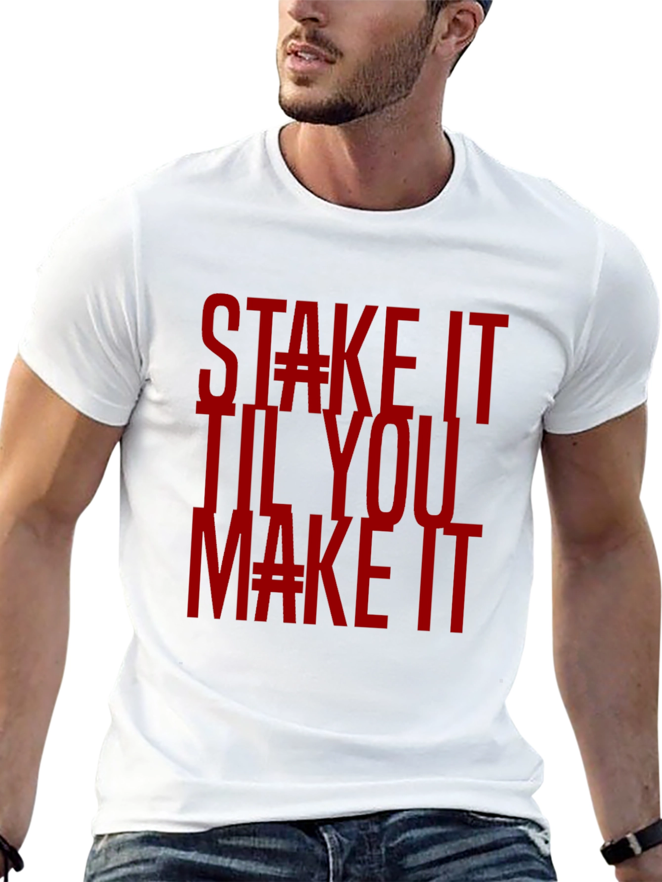 Black Stake It Til You Make It Graphic T-Shirt view 13