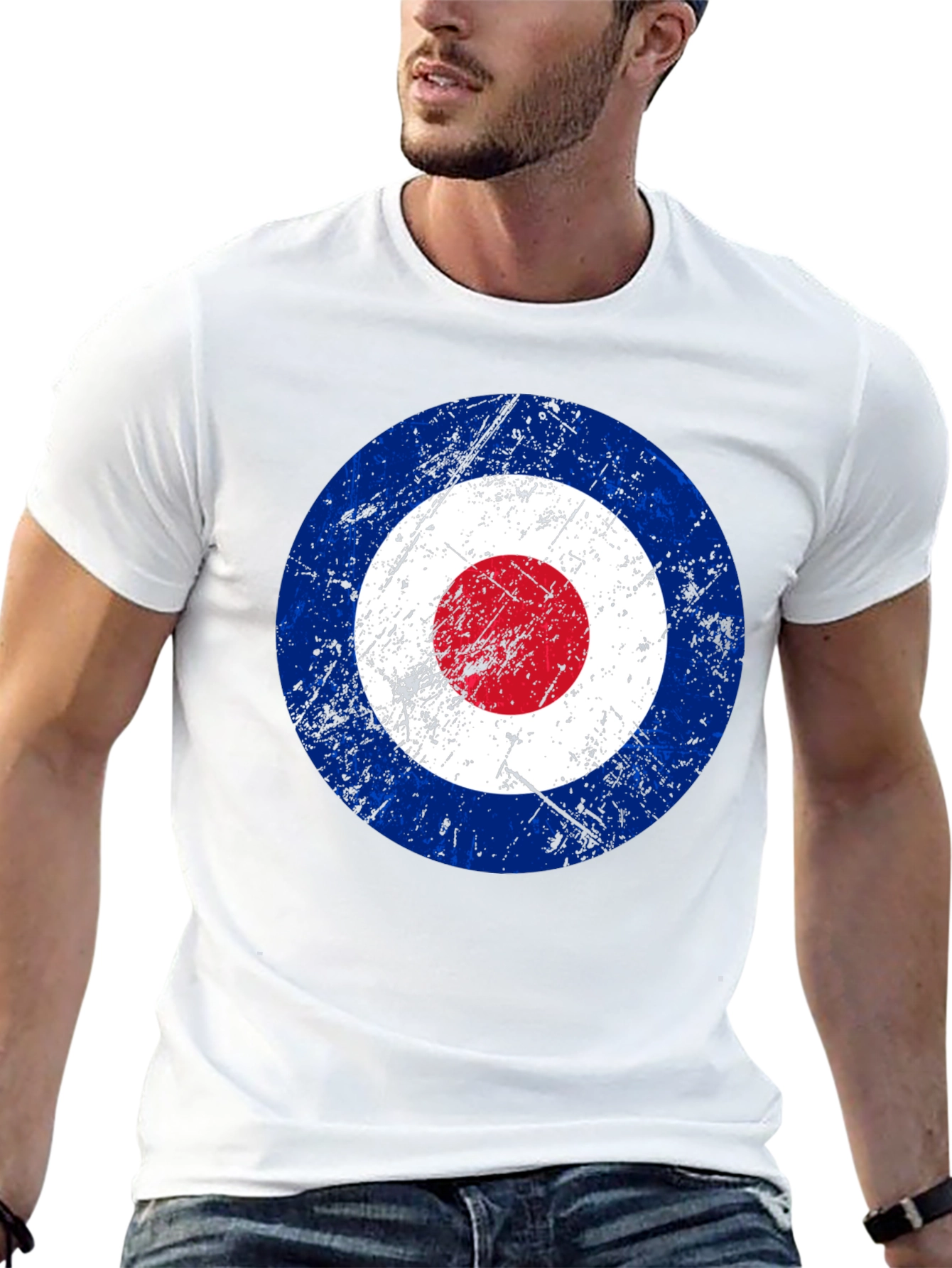 Black Target Graphic T-Shirt - Retro Mod Style view 13