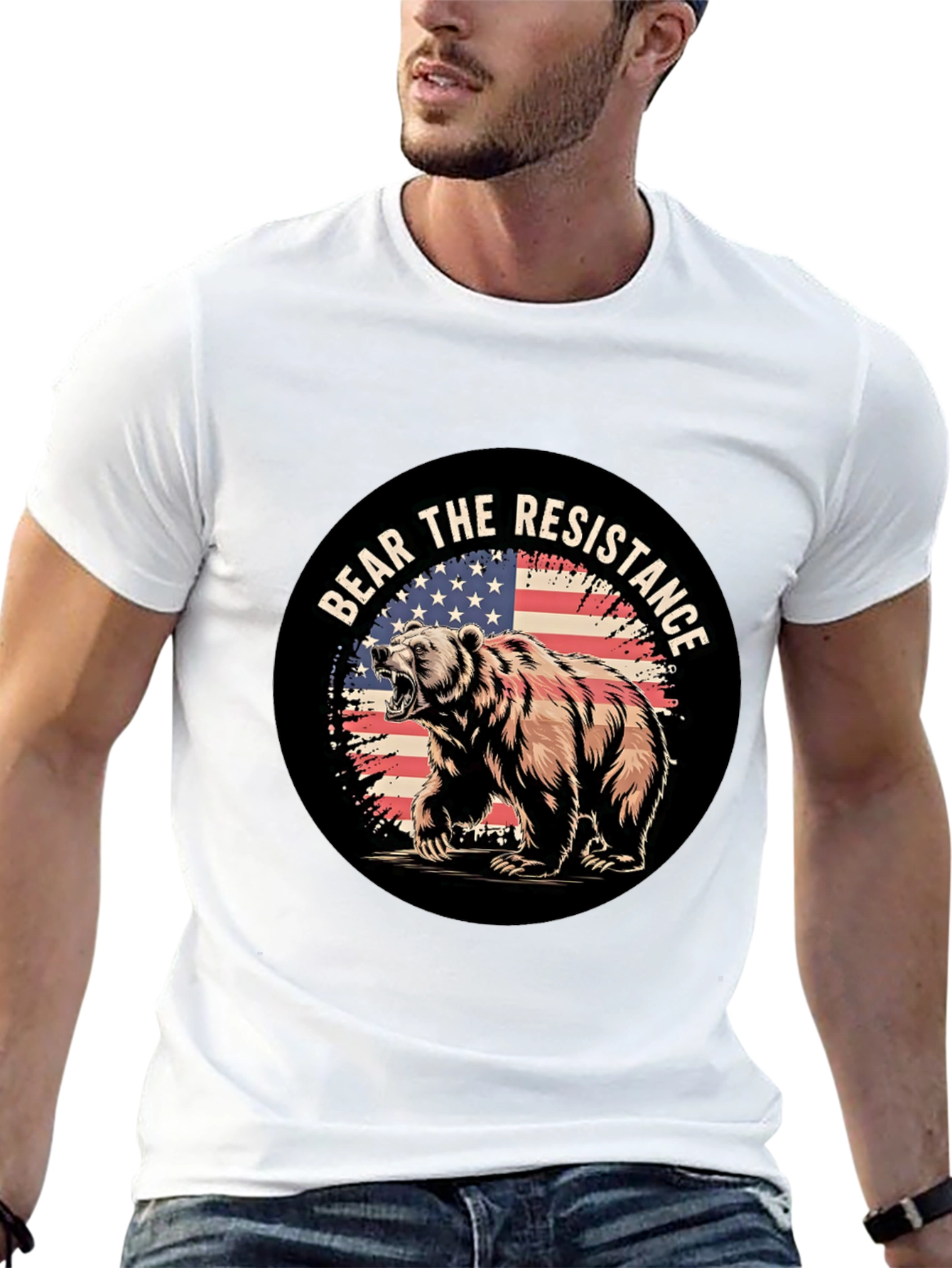 Black Bear the Resistance Graphic T-Shirt view 13