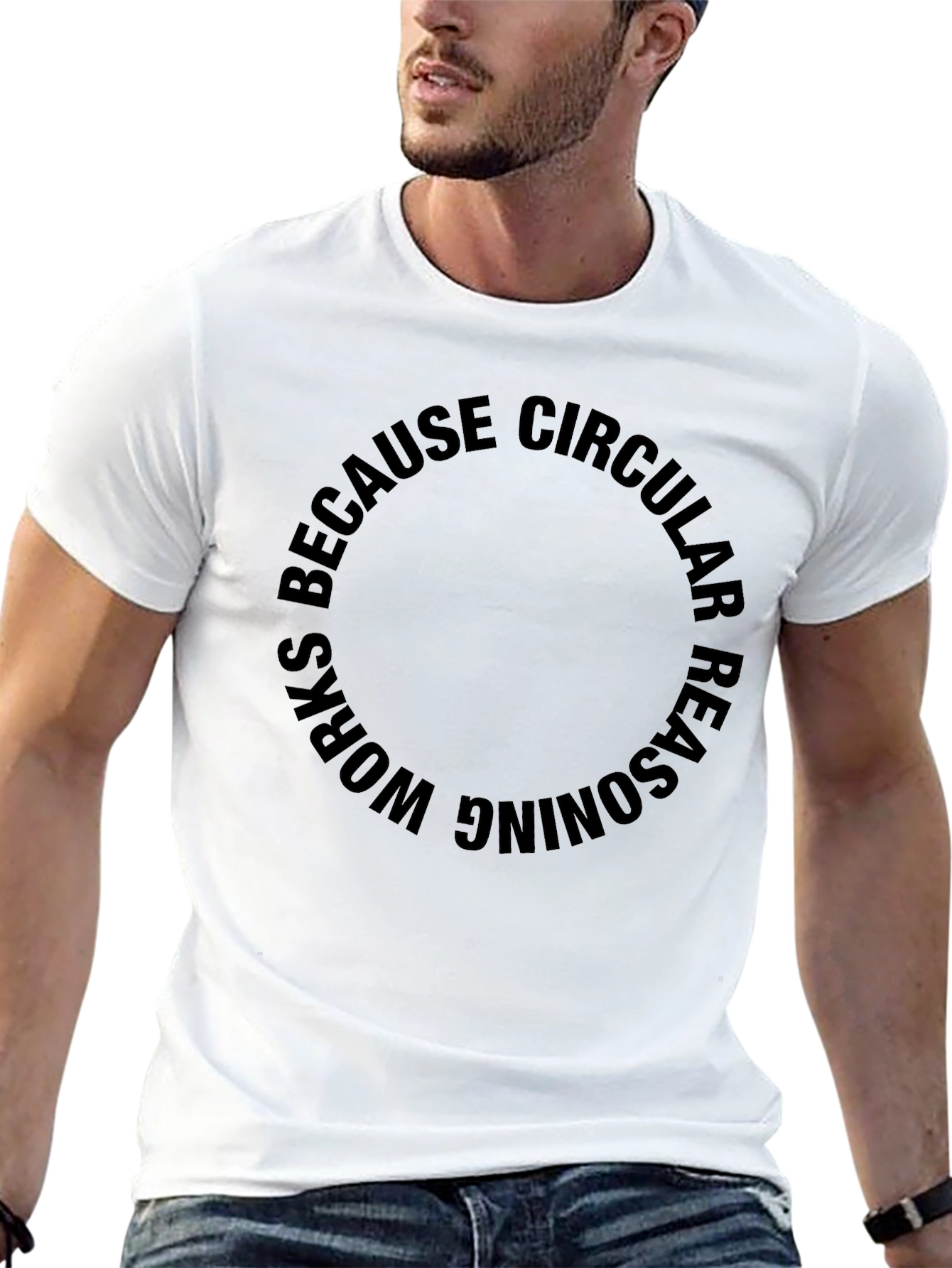 Black Circular Reasoning Black T-Shirt view 13