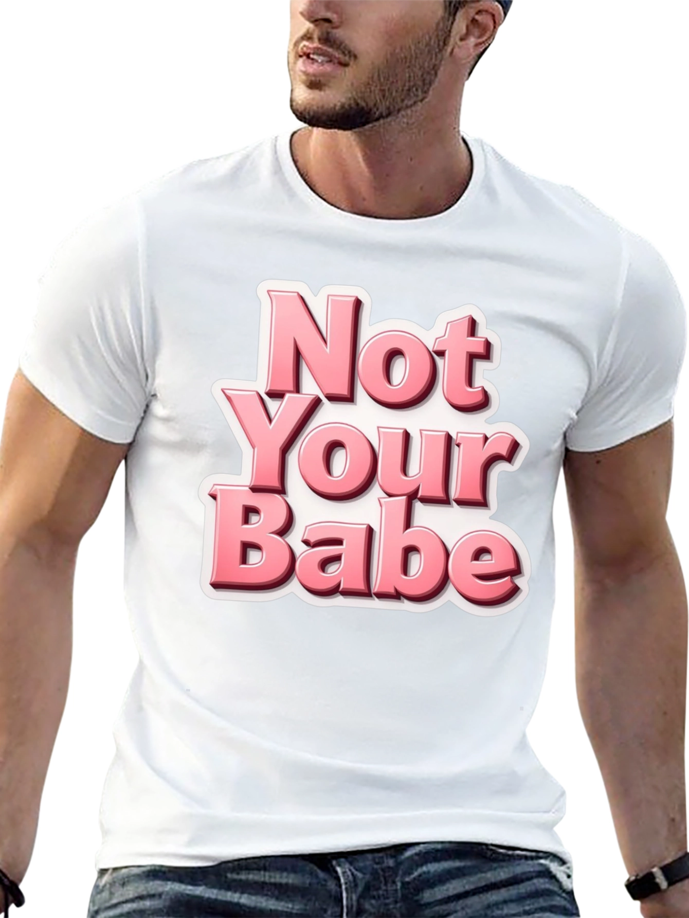 Black Not Your Babe Black Graphic Tee view 13
