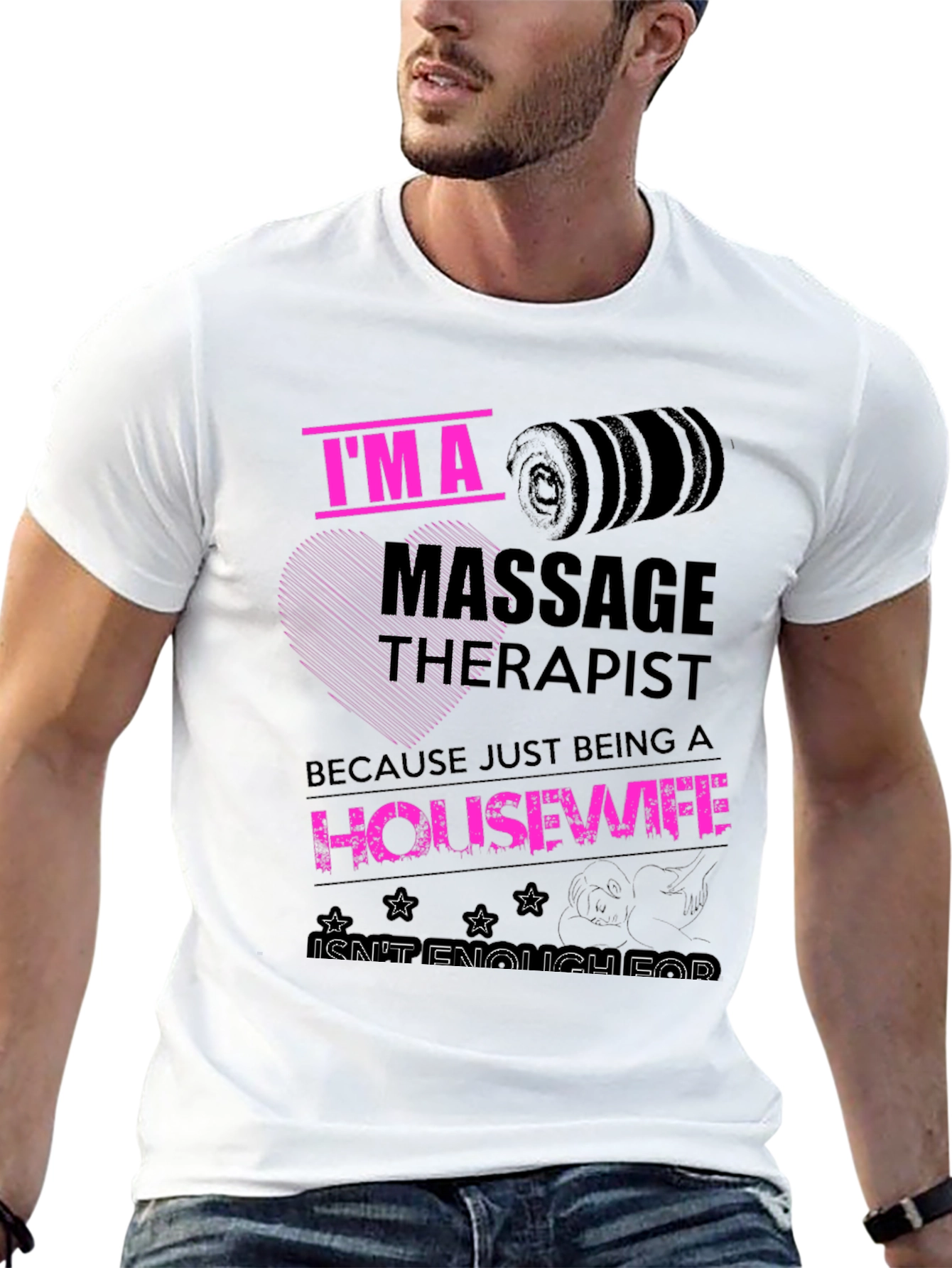 Black Massage Therapist Housewife Funny T-Shirt view 13