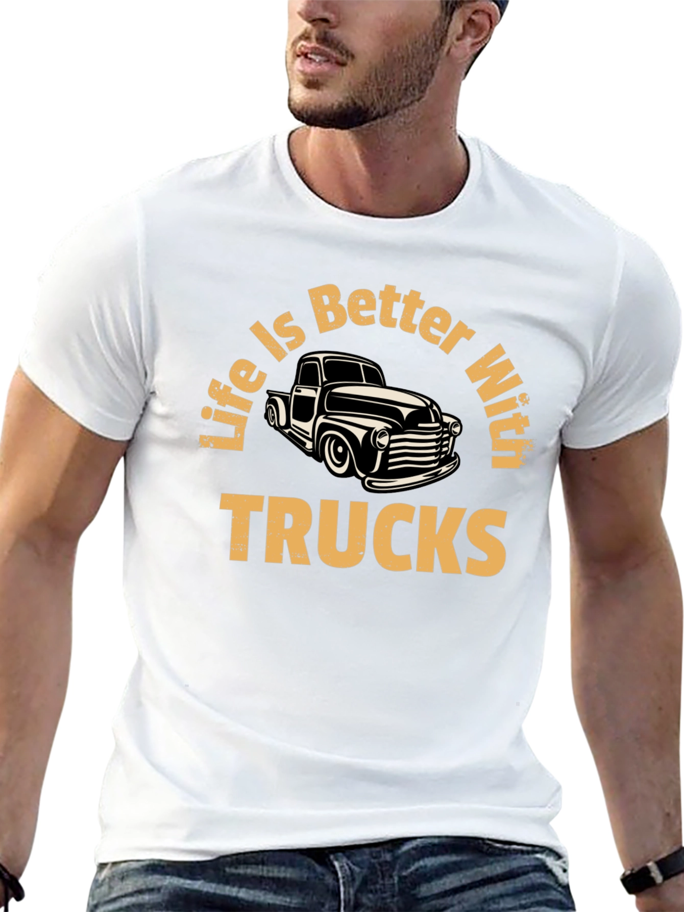 Black Life is Better With Trucks Graphic T-Shirt view 13