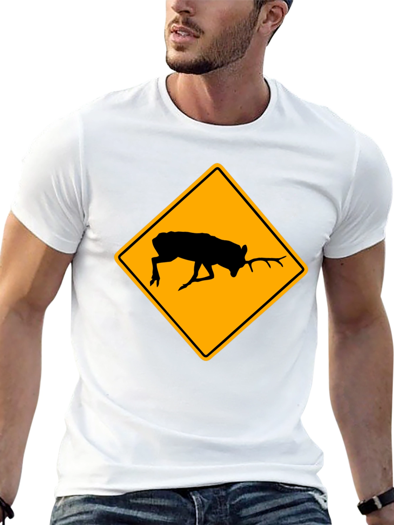Black Elk Crossing T-Shirt: Caution Wildlife Tee view 13