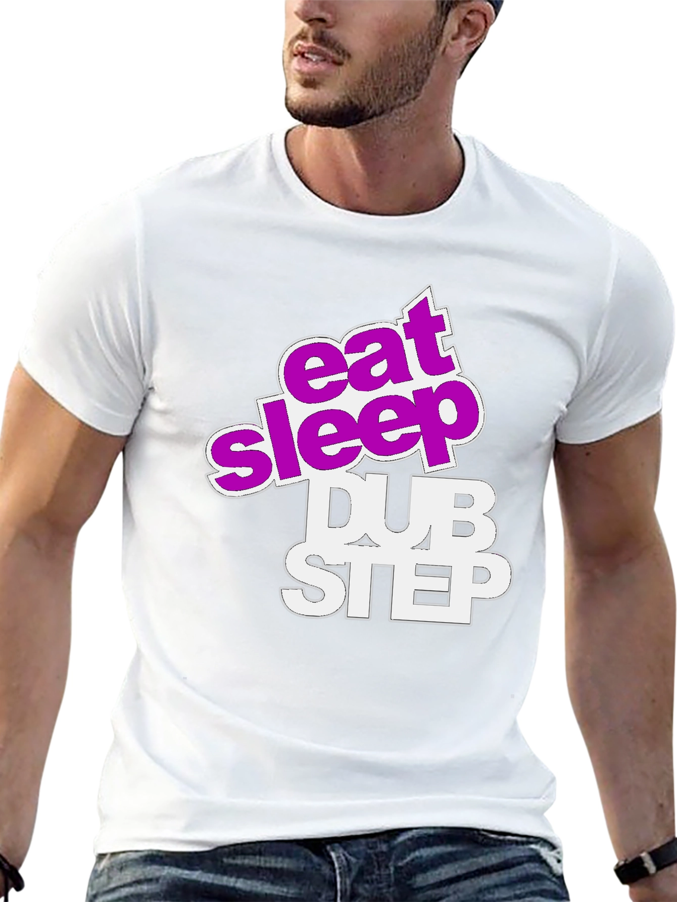 Black Eat Sleep Dubstep Graphic Tee view 13