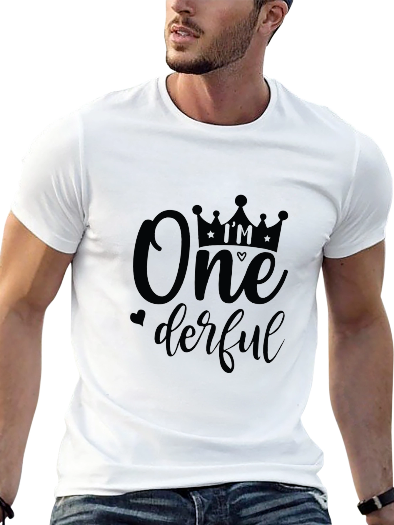 Black One-derful Graphic Tee - Stylish Birthday Shirt view 13