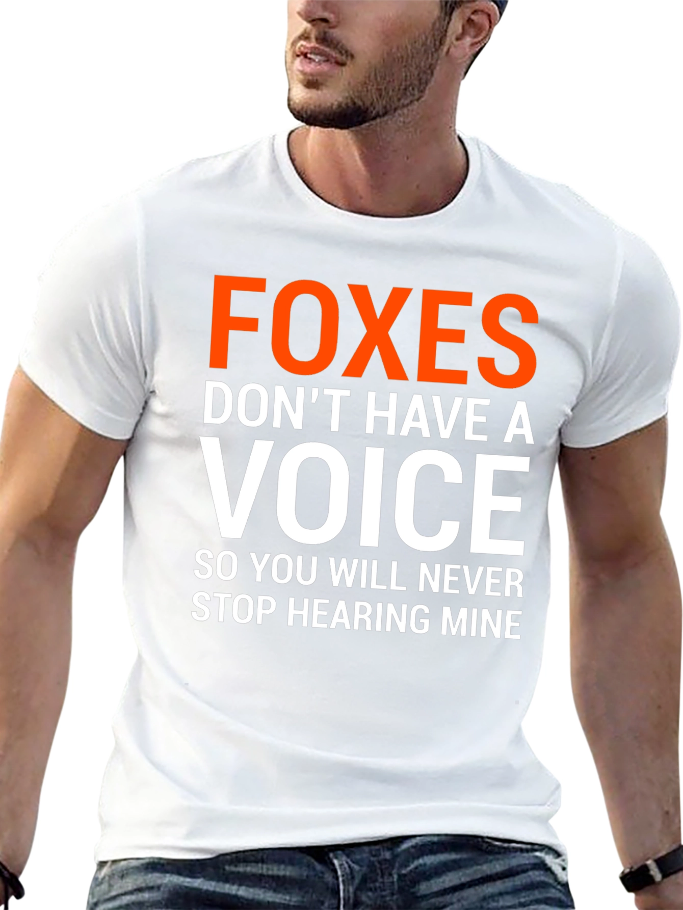 Black Foxes Don't Have A Voice Graphic Tee view 13