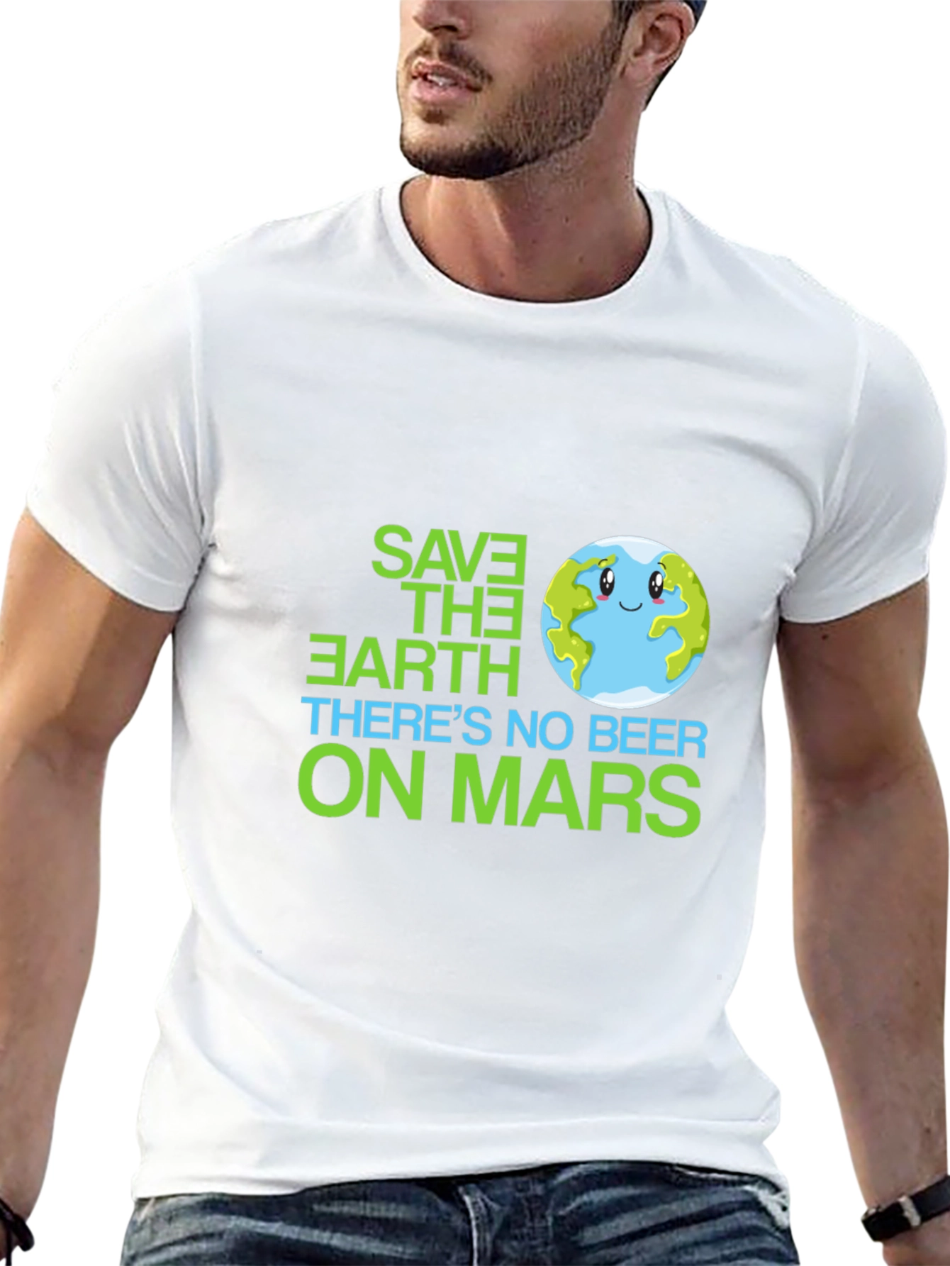 Black Save the Earth T-Shirt - No Beer on Mars view 13