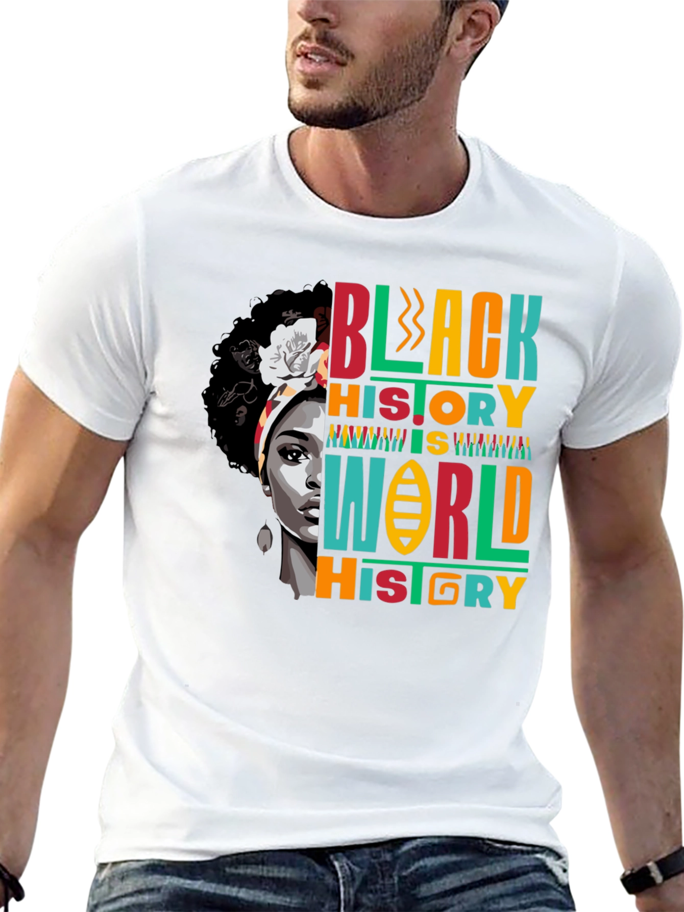 Black Black History is World History T-Shirt view 13