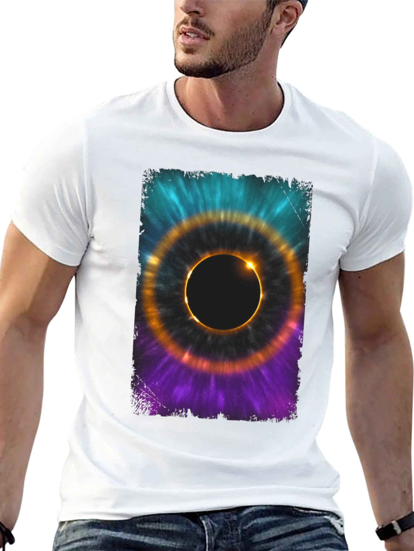 Black Total Solar Eclipse Graphic T-Shirt view 13
