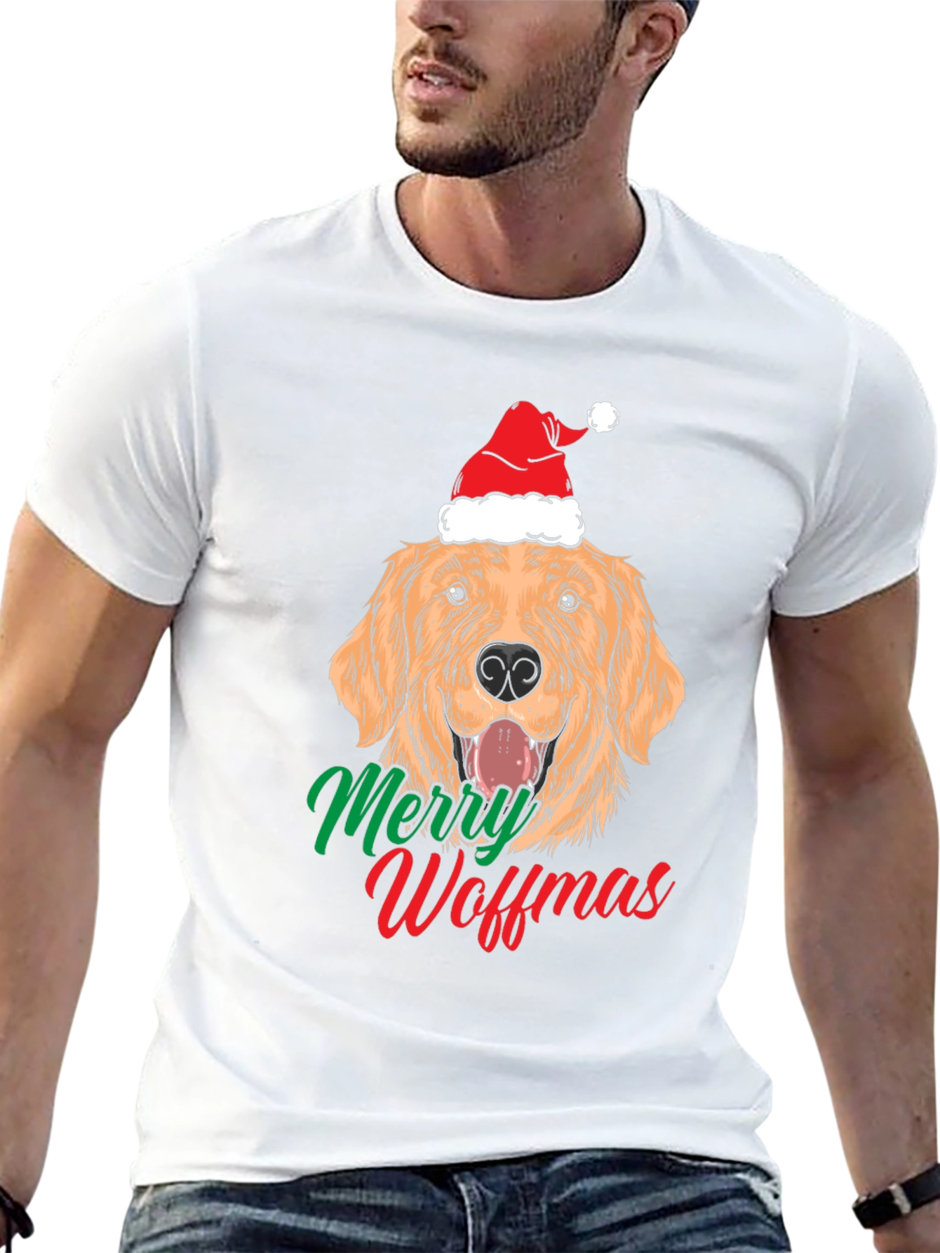 Merry Woffmas Dog Christmas T-Shirt - 13