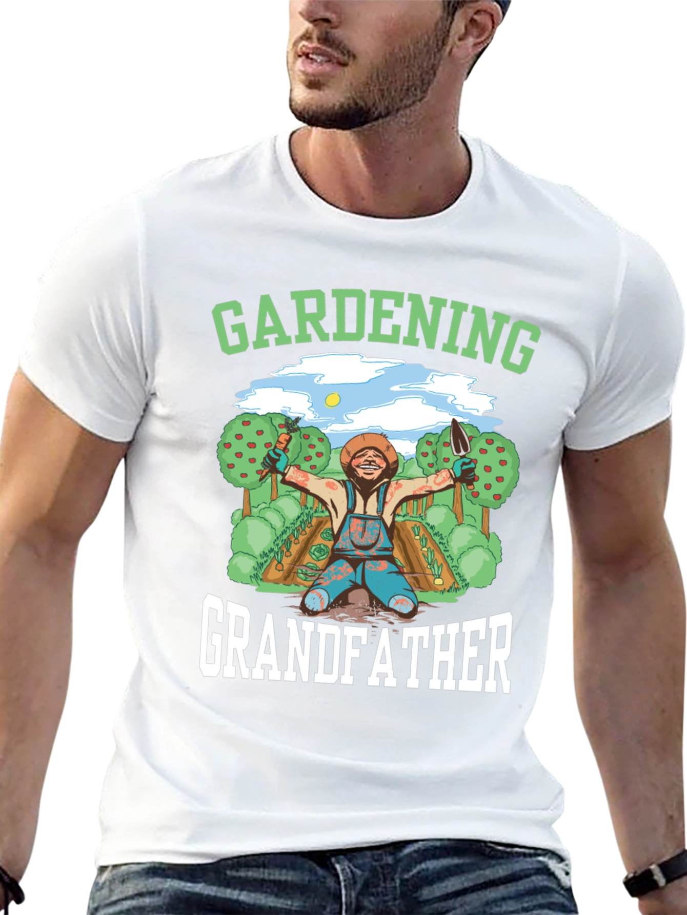 Black Gardening Grandfather T-Shirt view 13