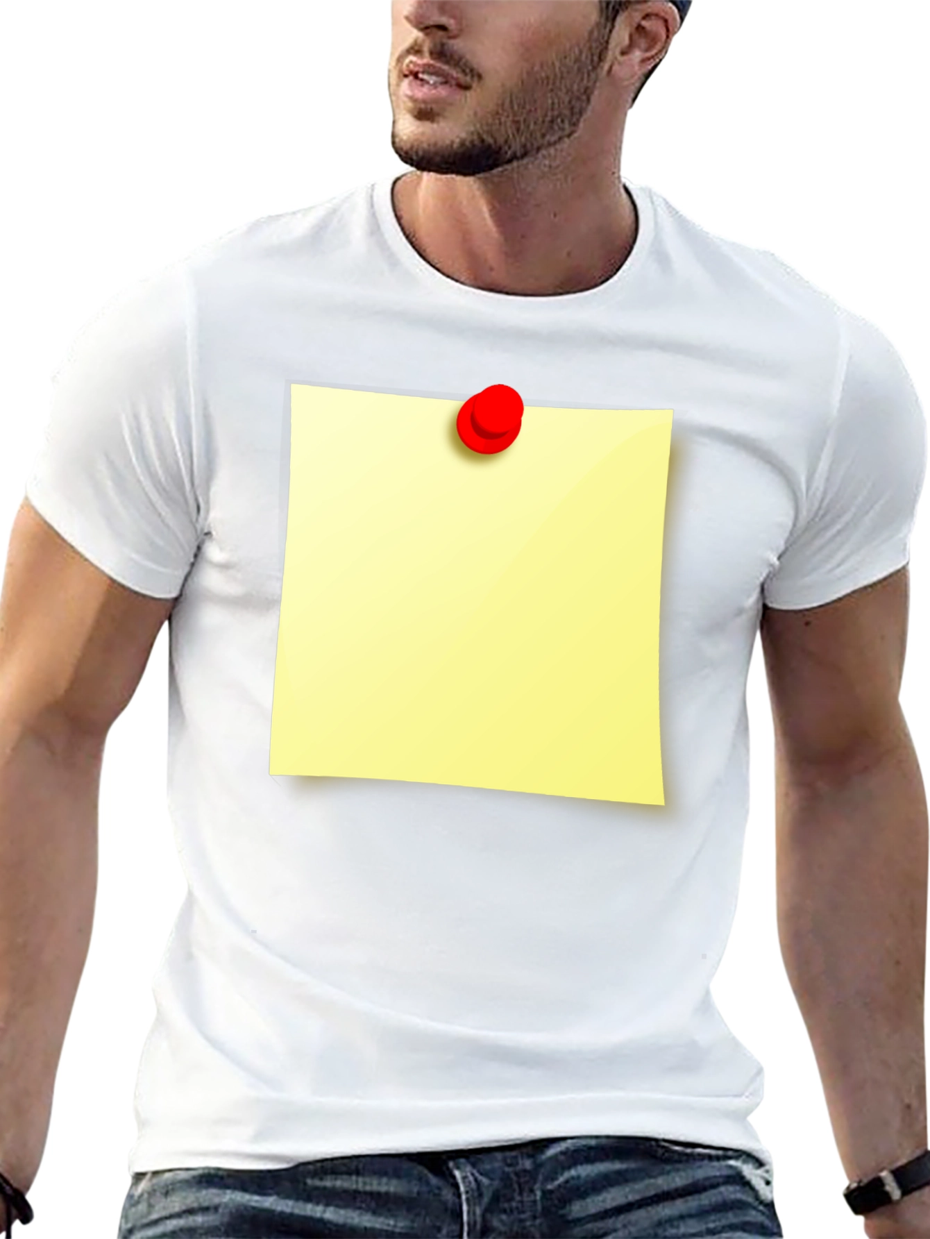 Black Sticky Note Graphic T-Shirt - Unique Novelty Tee view 13