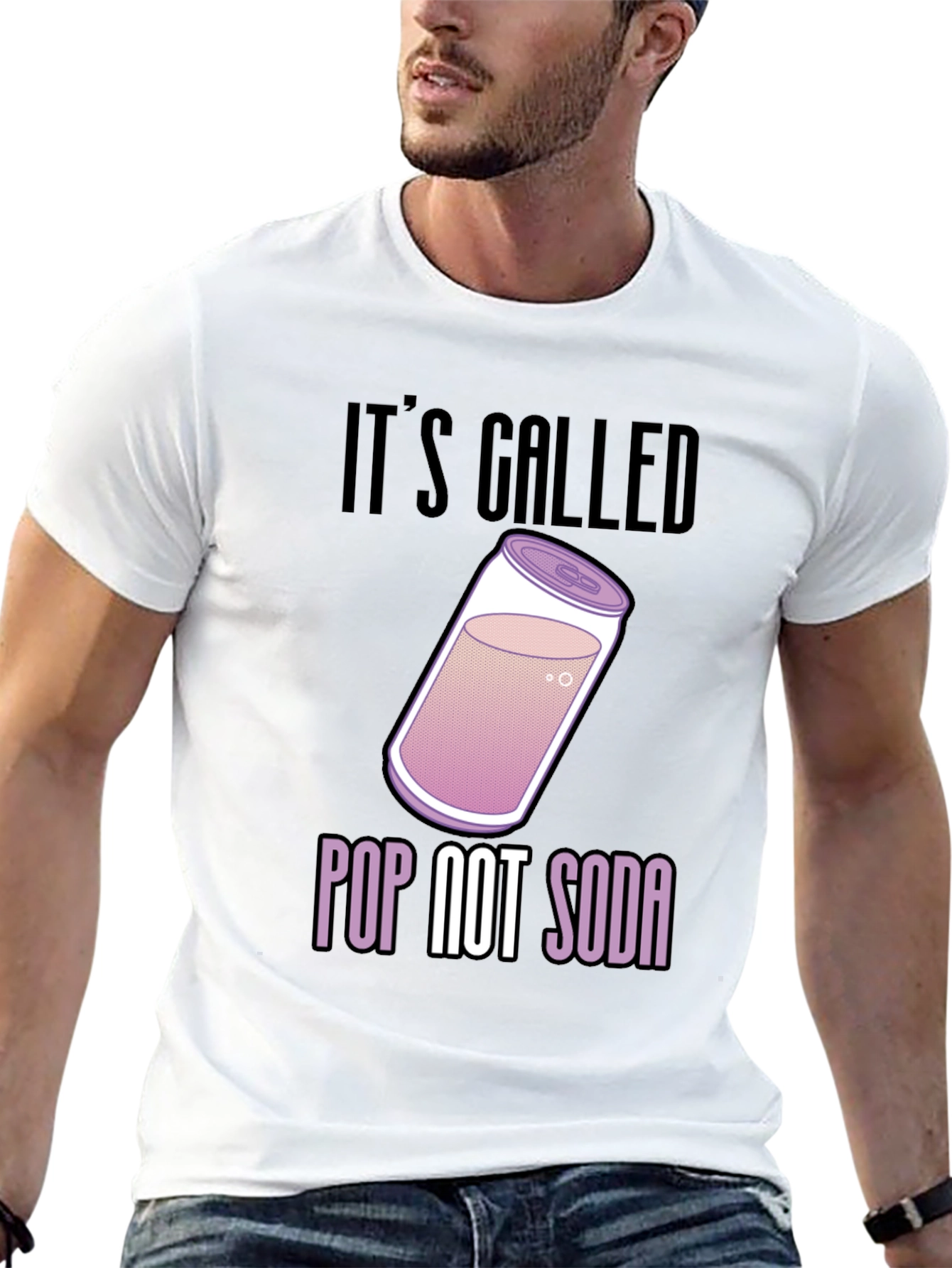 Black It's Called Pop Not Soda T-Shirt view 13