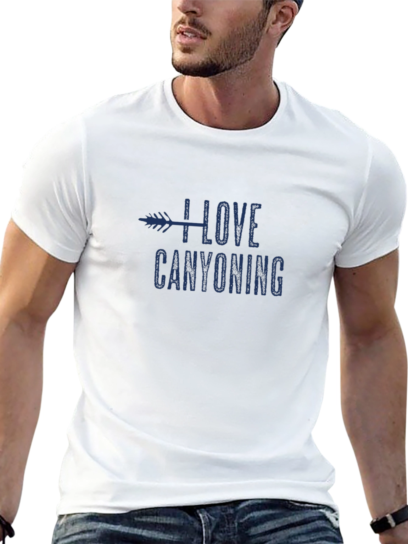 Black I Love Canyoning T-Shirt - Black Graphic Tee view 13