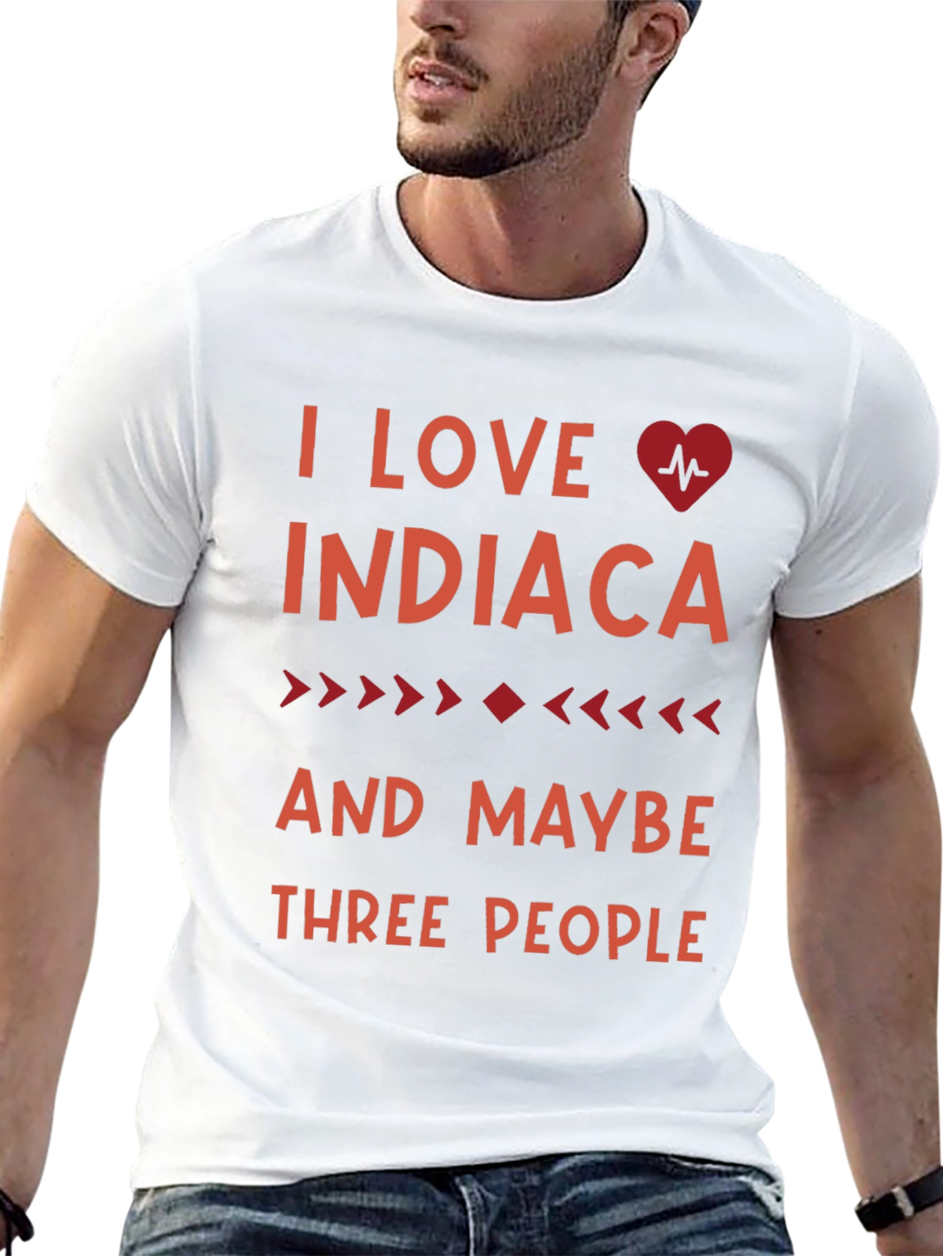 Black I Love Indiacaca T-Shirt view 13