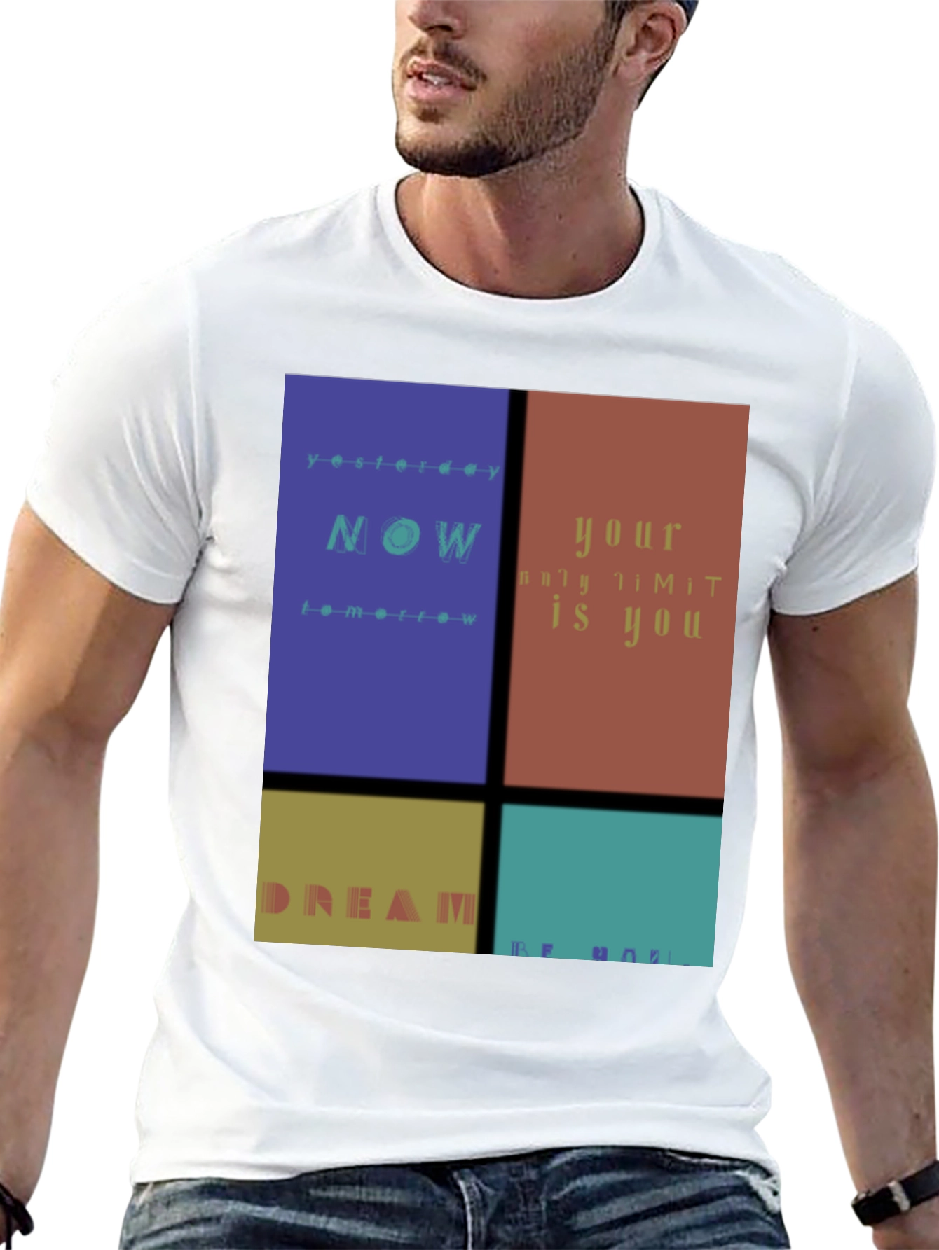 Black Inspirational Graphic Print T-Shirt view 13