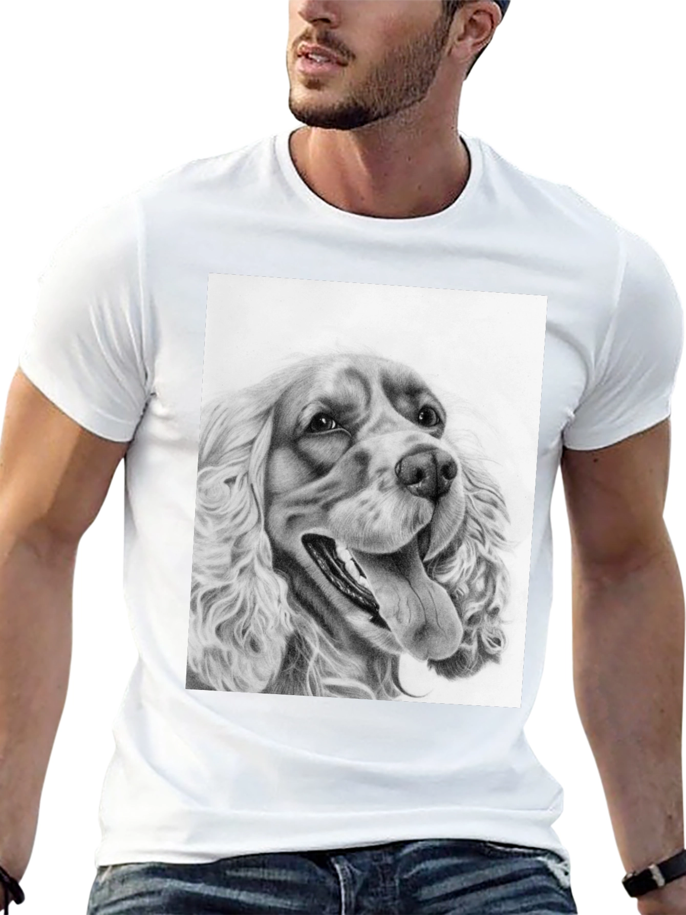 Black Dog Portrait Graphic Tee - Black view 13
