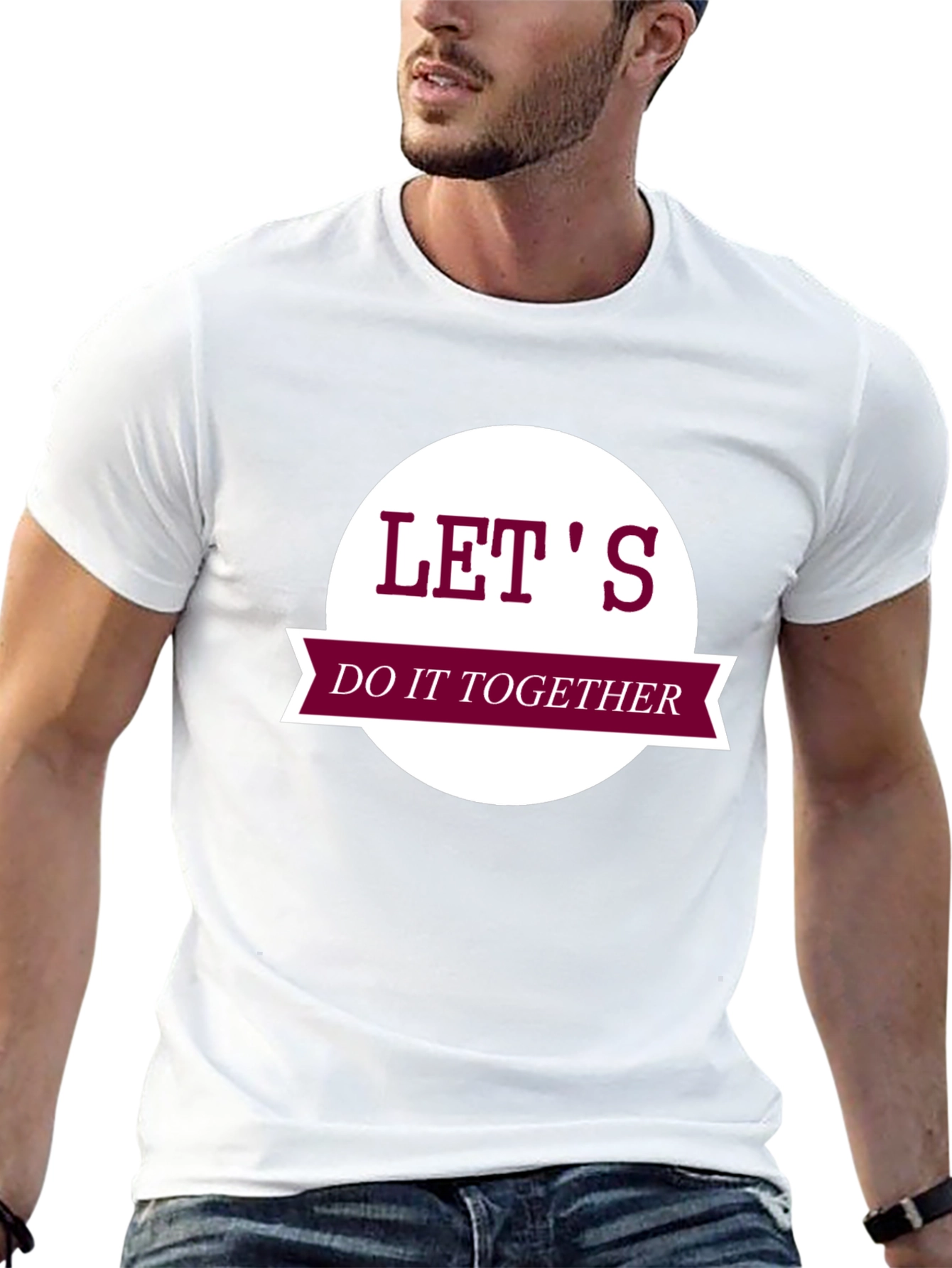Black Let's Do It Together Graphic Tee view 13