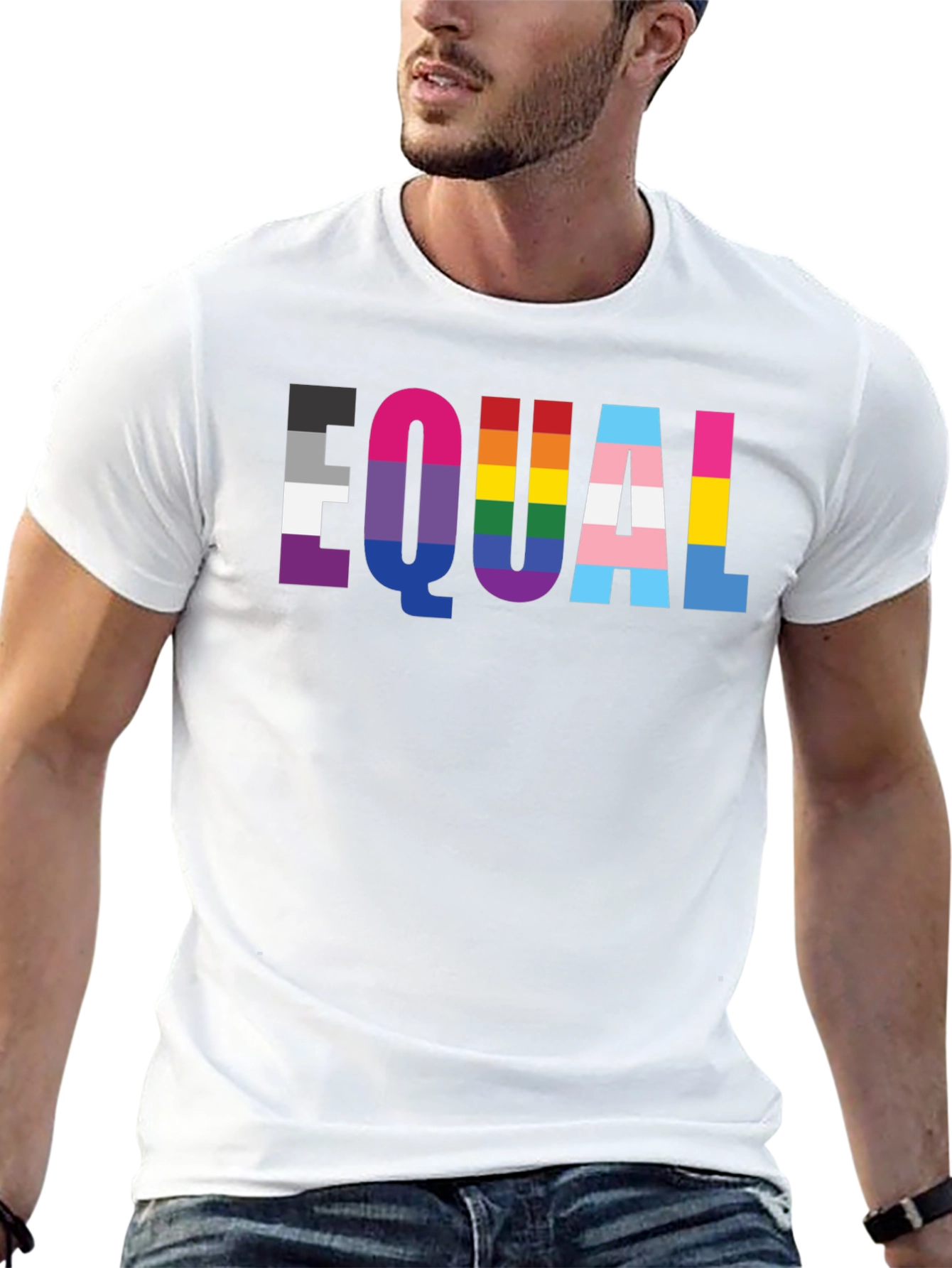 Black EQUAL Pride LGBTQ+ Graphic Tee view 13