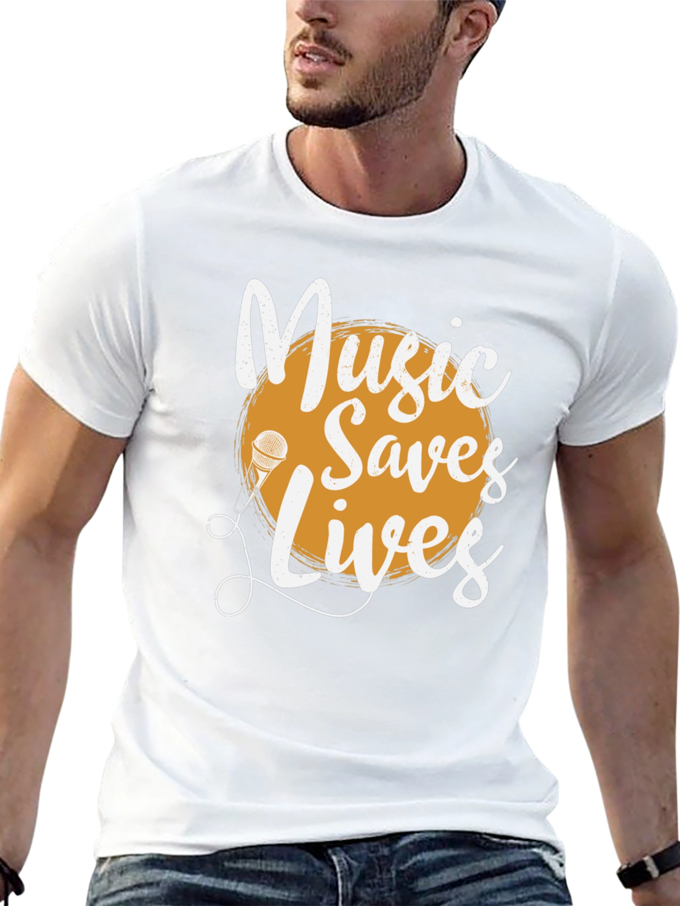 Black Music Saves Lives Graphic Tee view 13