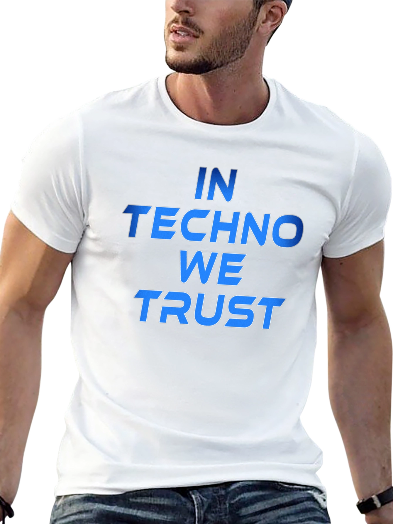 Black In Techno We Trust Black T-Shirt view 13