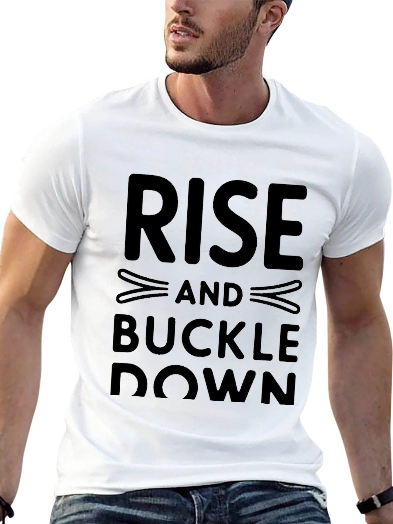 Black Rise and Buckle Down Graphic Tee - Black view 13