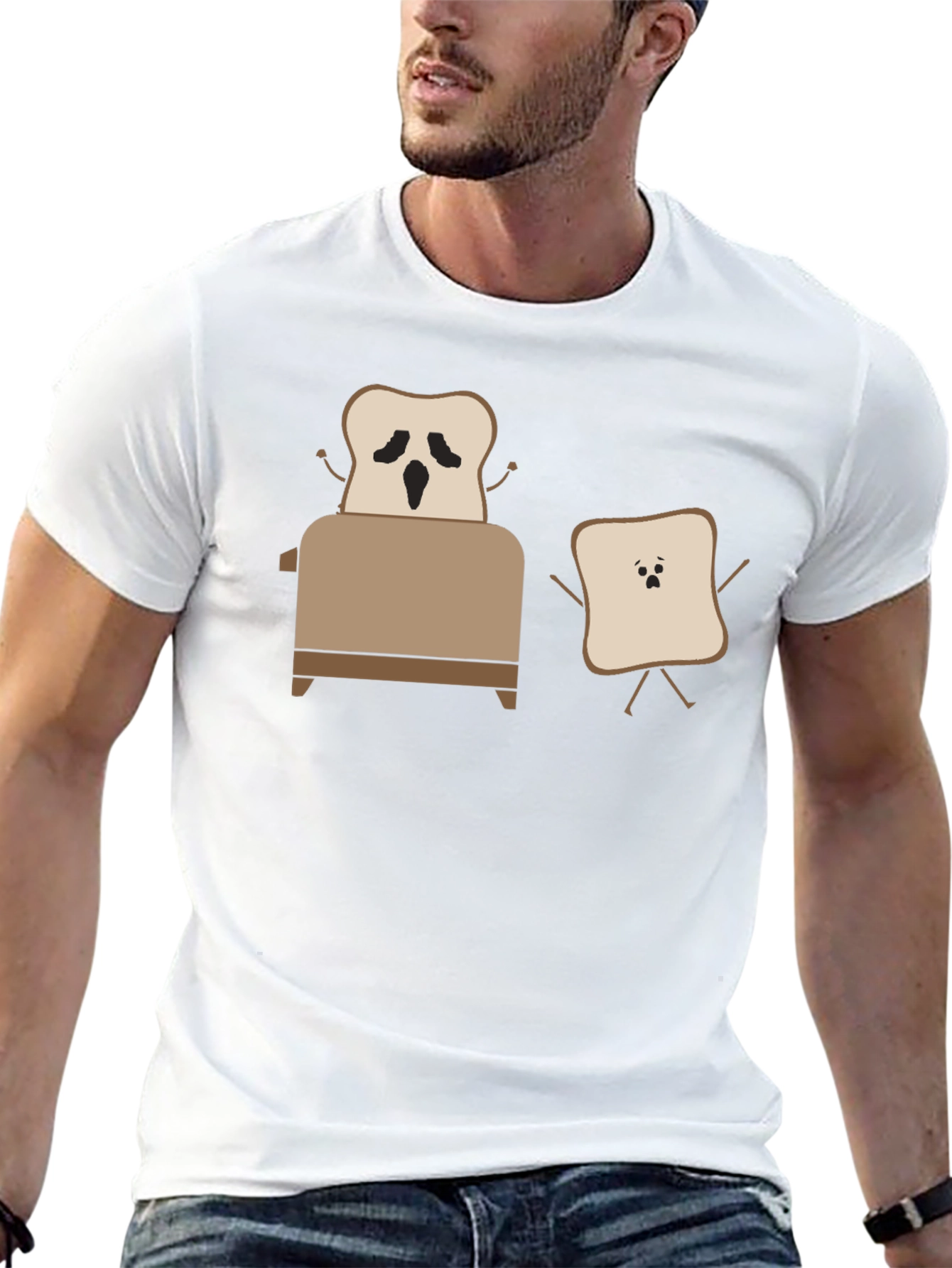 Black Funny Toast T-Shirt: Toaster Escape! view 13