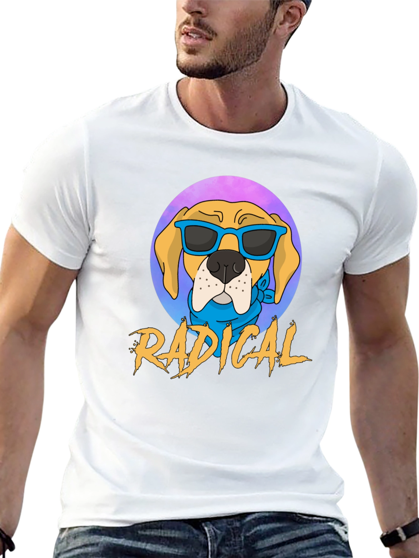 Radical Dog Graphic Tee - Cool Canine Vibes! - 13