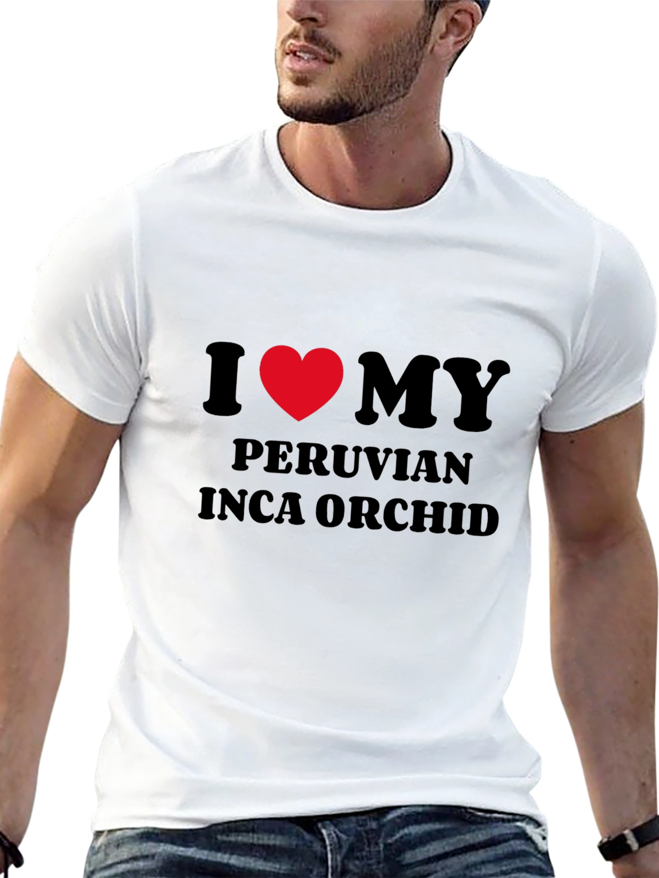Black I Love My Peruvian Inca Orchid Black T-Shirt view 13