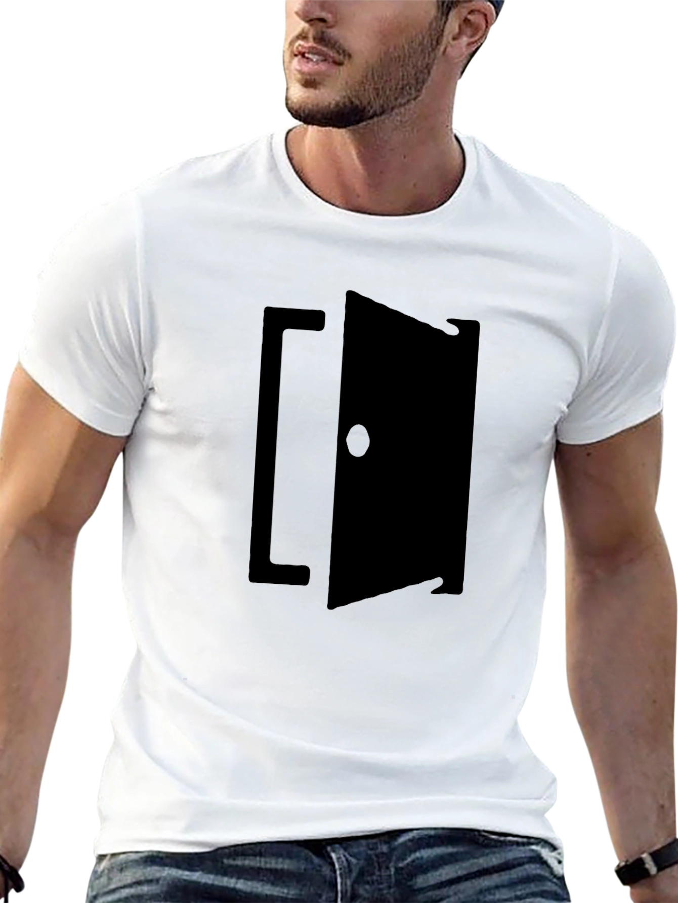 Black Open Door Graphic Tee - Black view 13