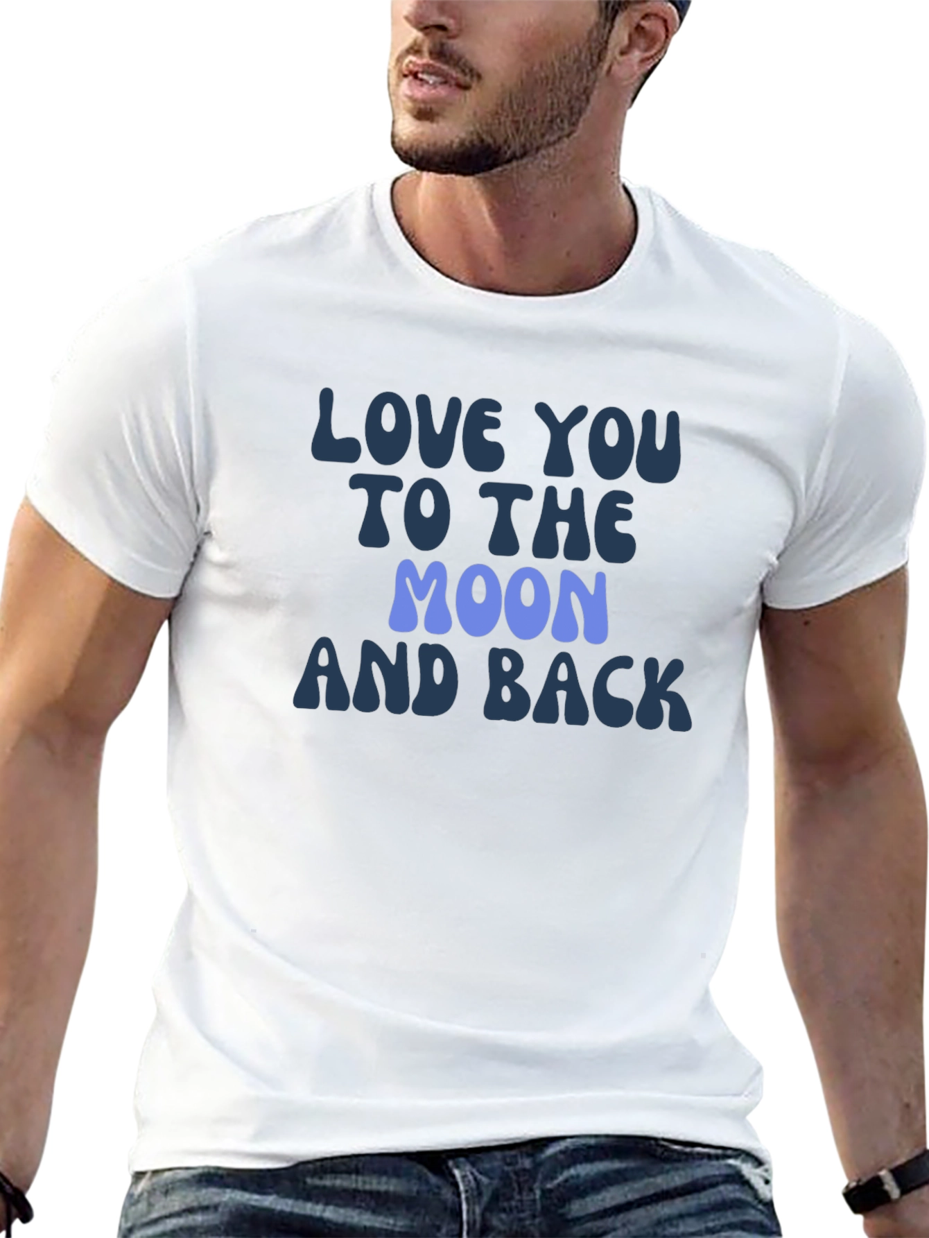 Black Love You To The Moon and Back Graphic Tee view 13