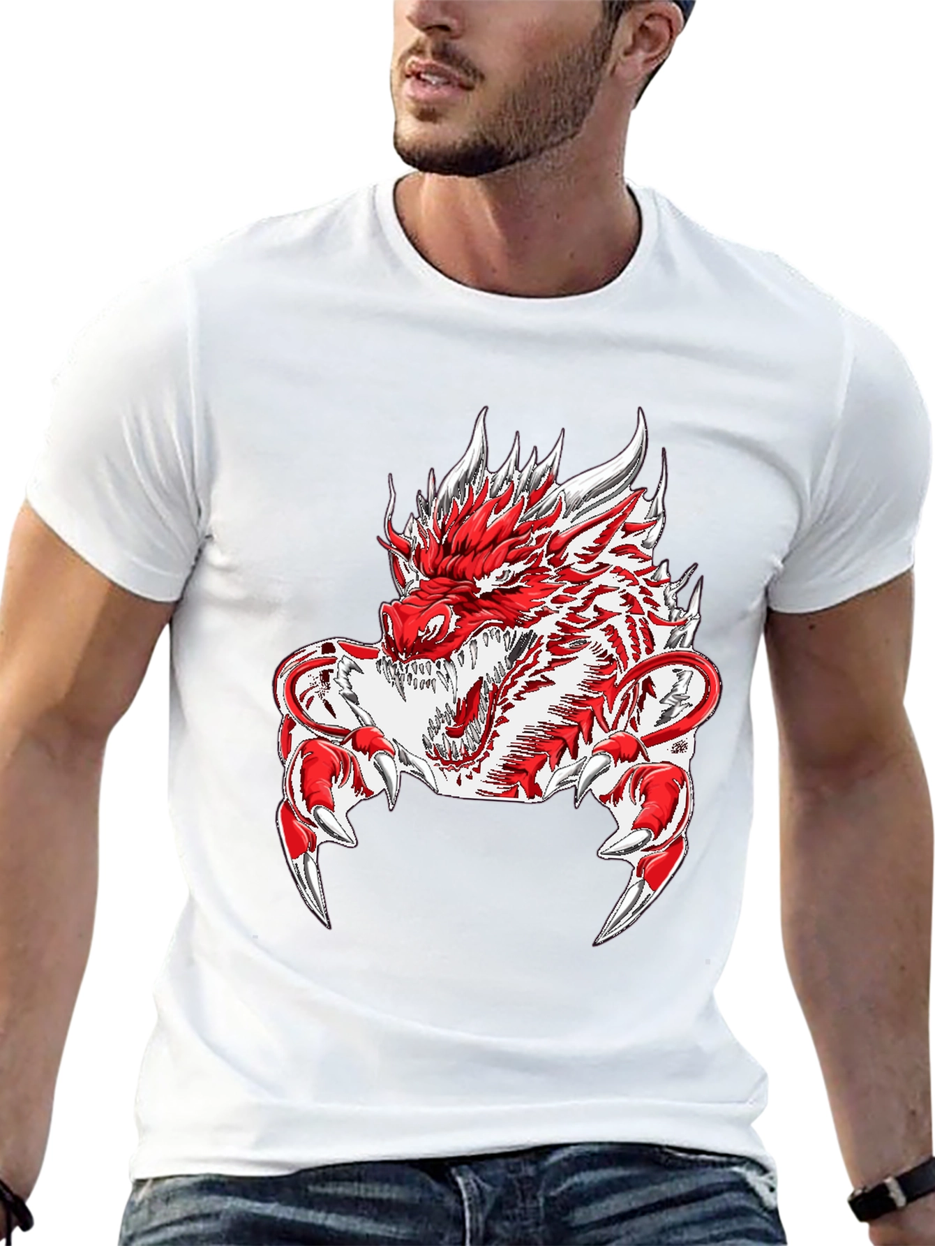 Black Dragon Graphic Tee - Men's Black T-Shirt view 13