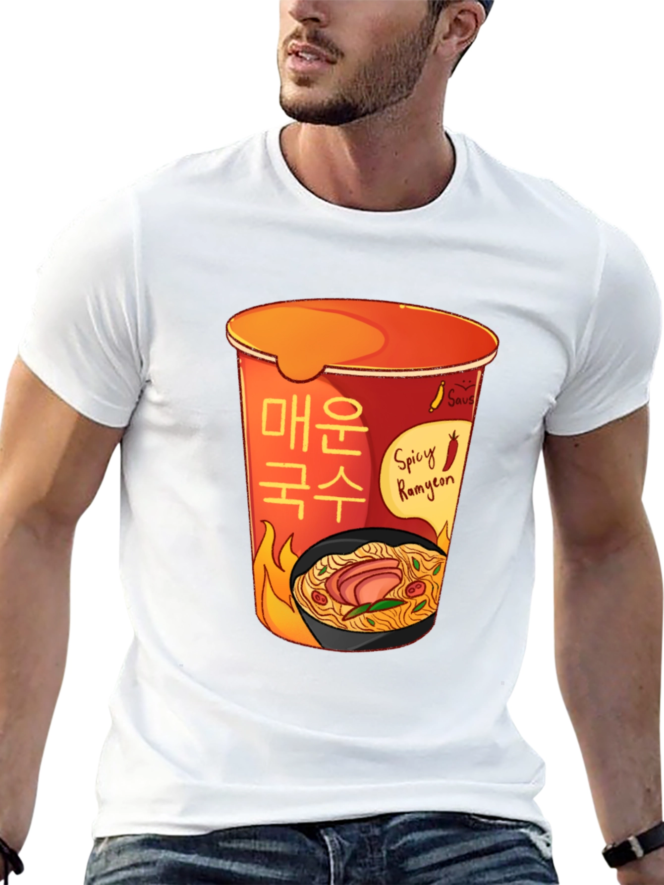 Black Spicy Ramyeon T-Shirt - Ramen Lover Tee view 13