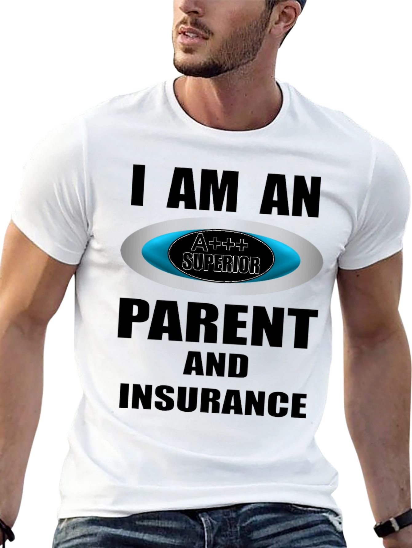 Black I Am An A+++ Parent & Insurance T-Shirt view 13