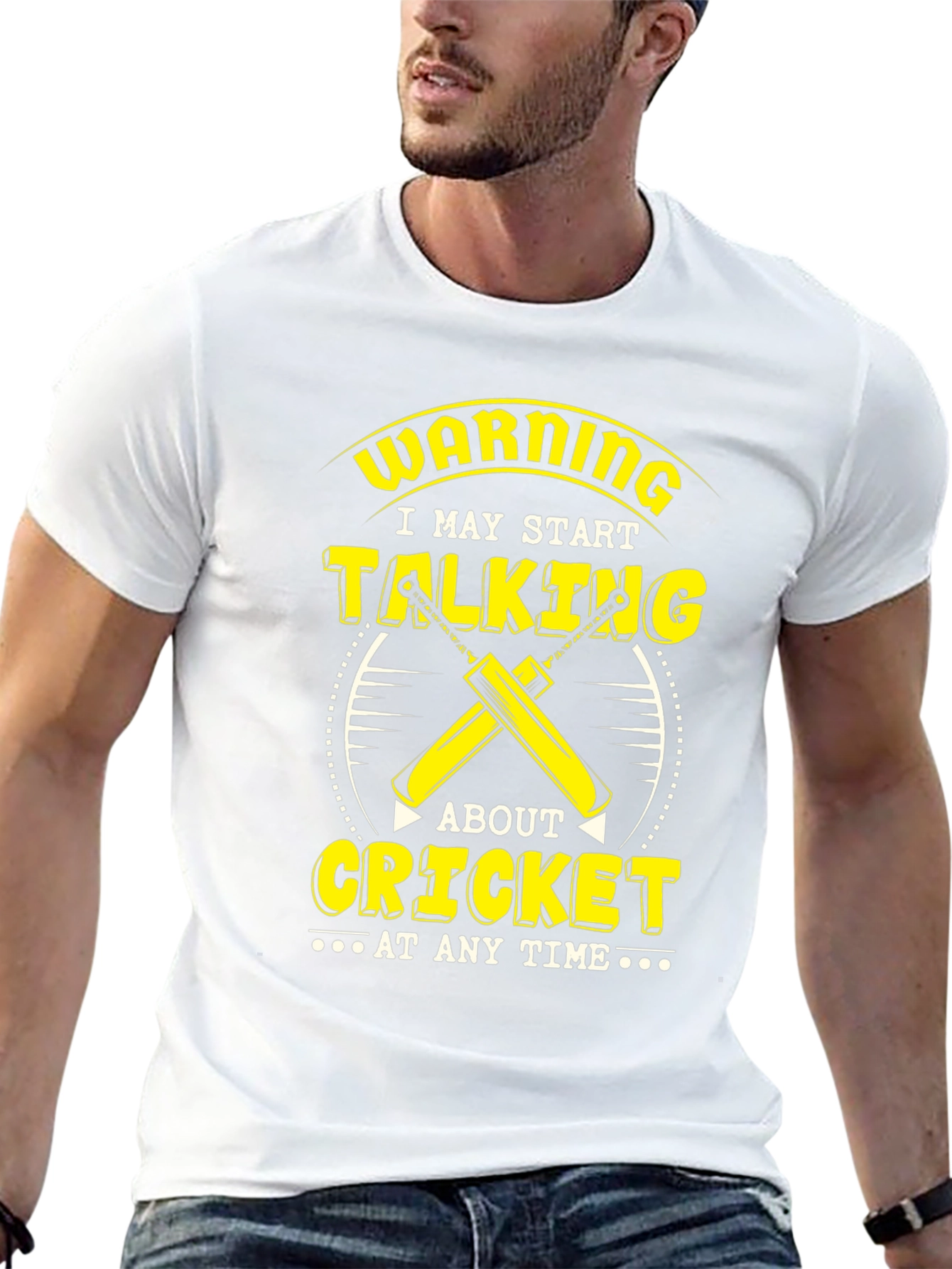 Black Warning Cricket T-Shirt view 13
