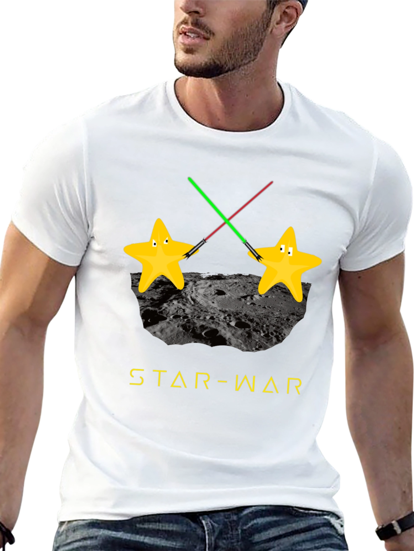 Black Star-War Funny T-Shirt view 13